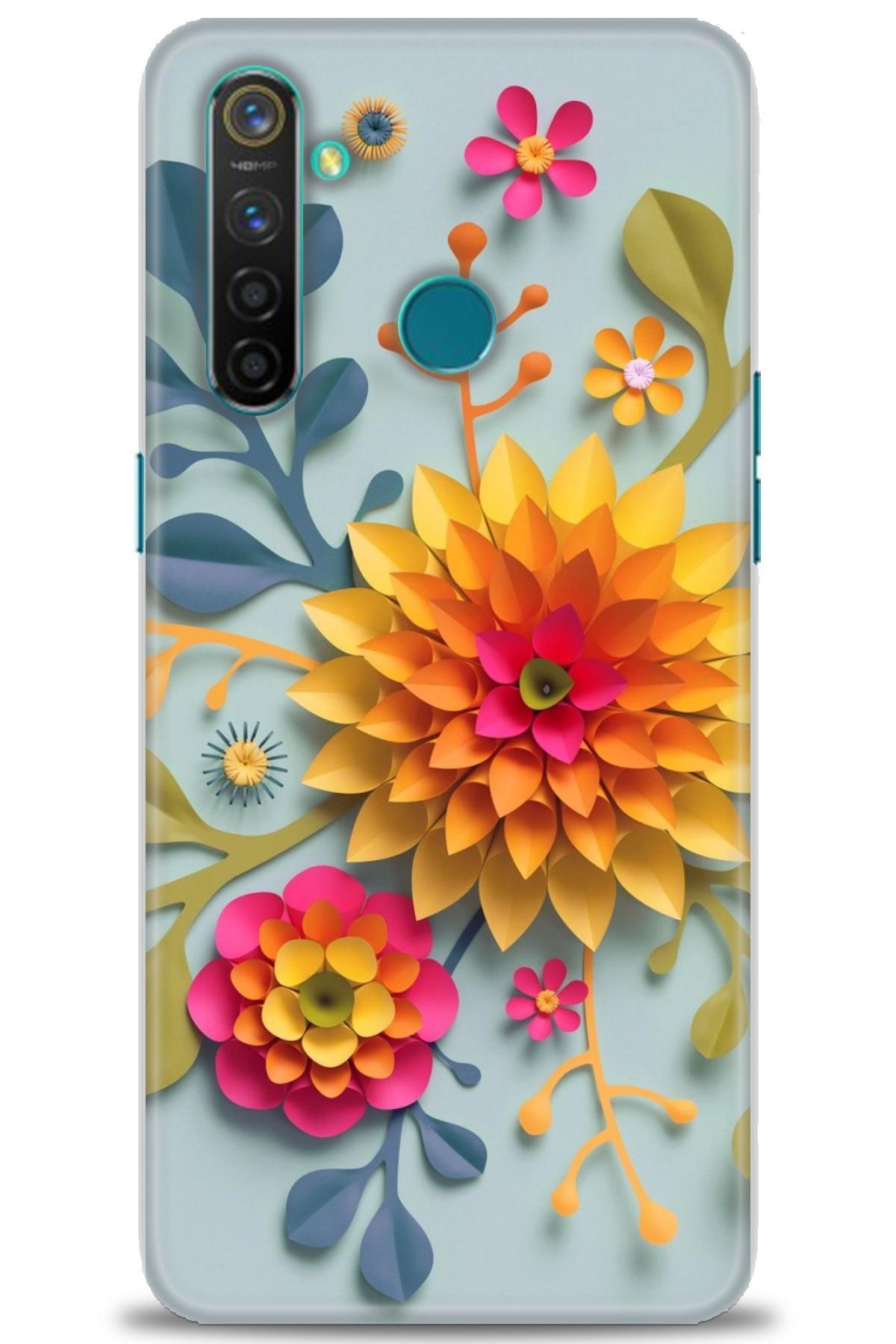 realme 5 Pro İle Uyumlu HD Baskılı Kılıf - Karışık Seri - 345