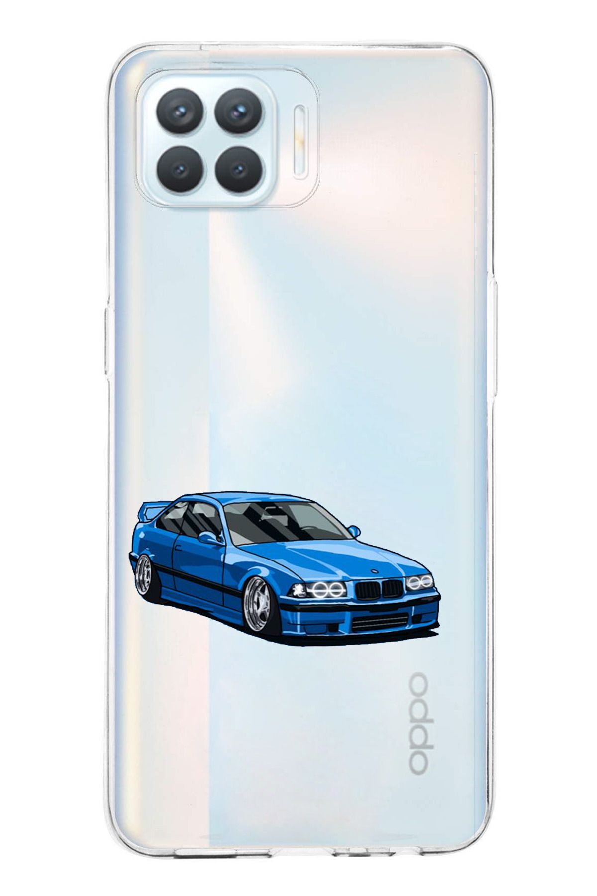 TechTree Oppo Reno 4 Lite Uyumlu E36 M3 Tasarımlı Şeffaf Silikon Kılıf