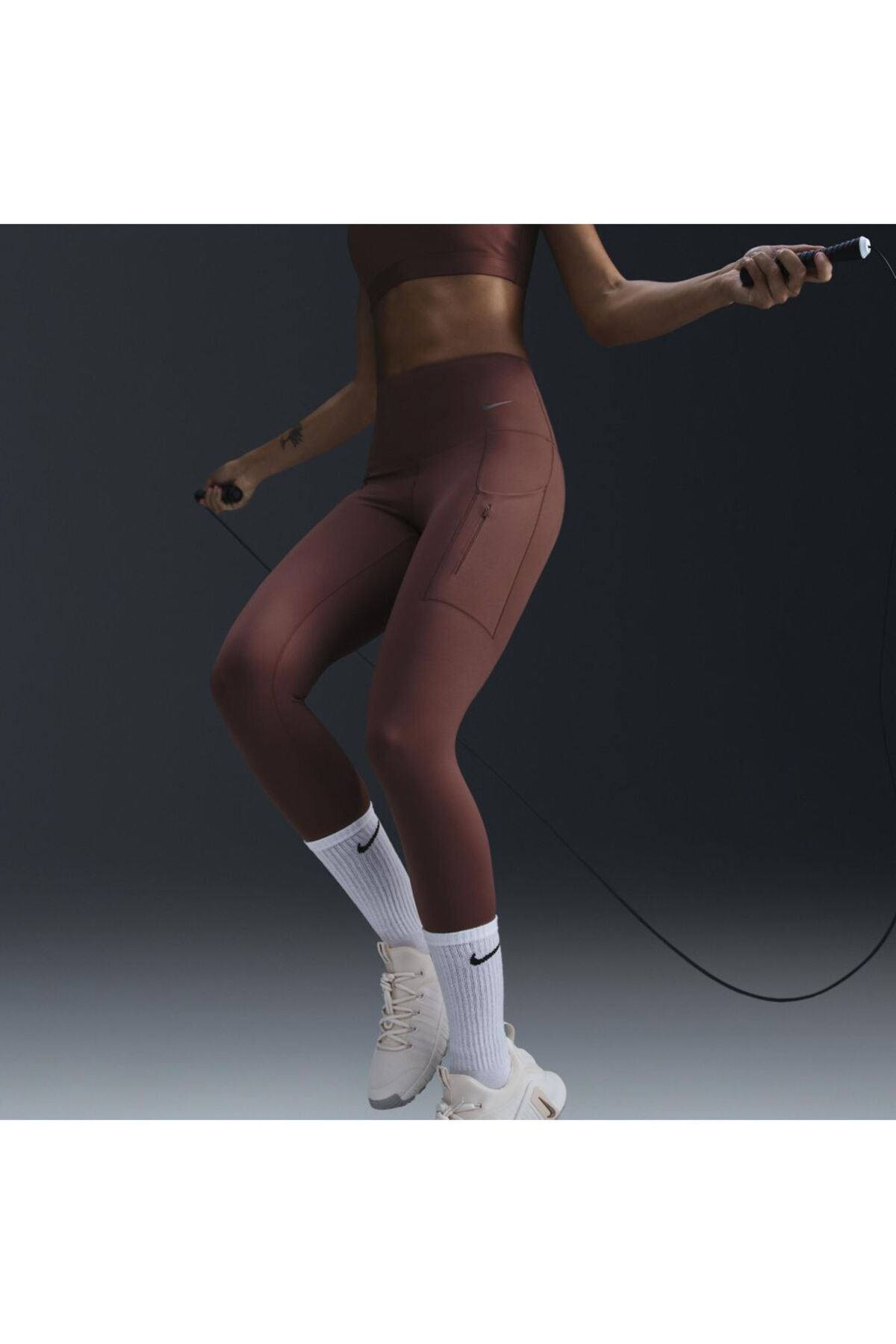Nike Go Therma-Fit High-Waisted 7/8 With Pockets Training Kadın Tayt