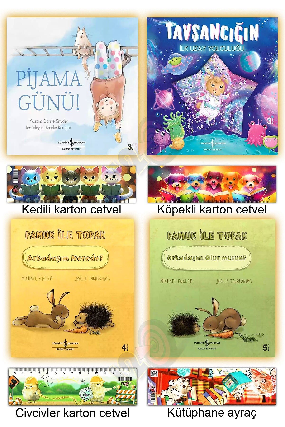 TÜRKİYE İŞ BANKASI KÜLTÜR YAYINLARI Pijama Günü! Tavşancığın İlk Uzay Yolculuğu Pamuk ile Topak (4-8 yaş)