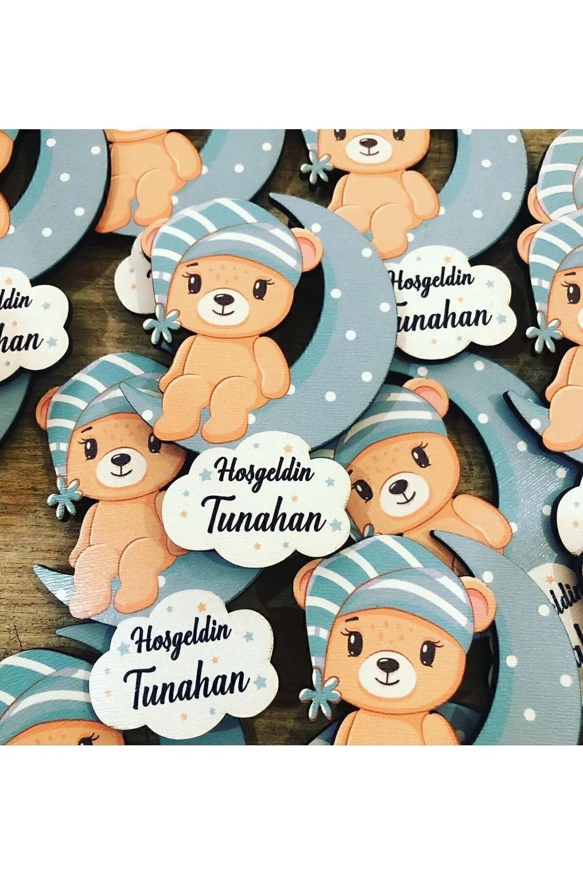 AksuConcept 20 Adet Kişiye Özel Doğum Günü, Sünnet ve Baby Shower Magneti - Hediye Magnet Hediyelik Mdl0022