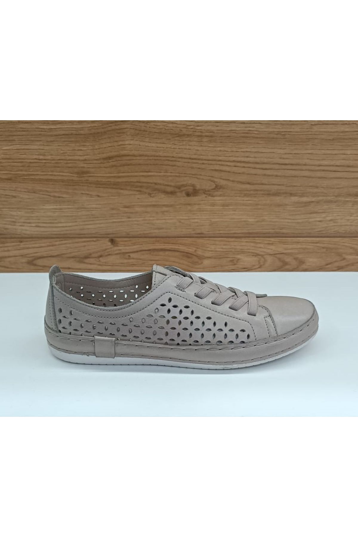 Greyder 57707 Gri Hakiki Deri Casual Kadın Ayakkabı