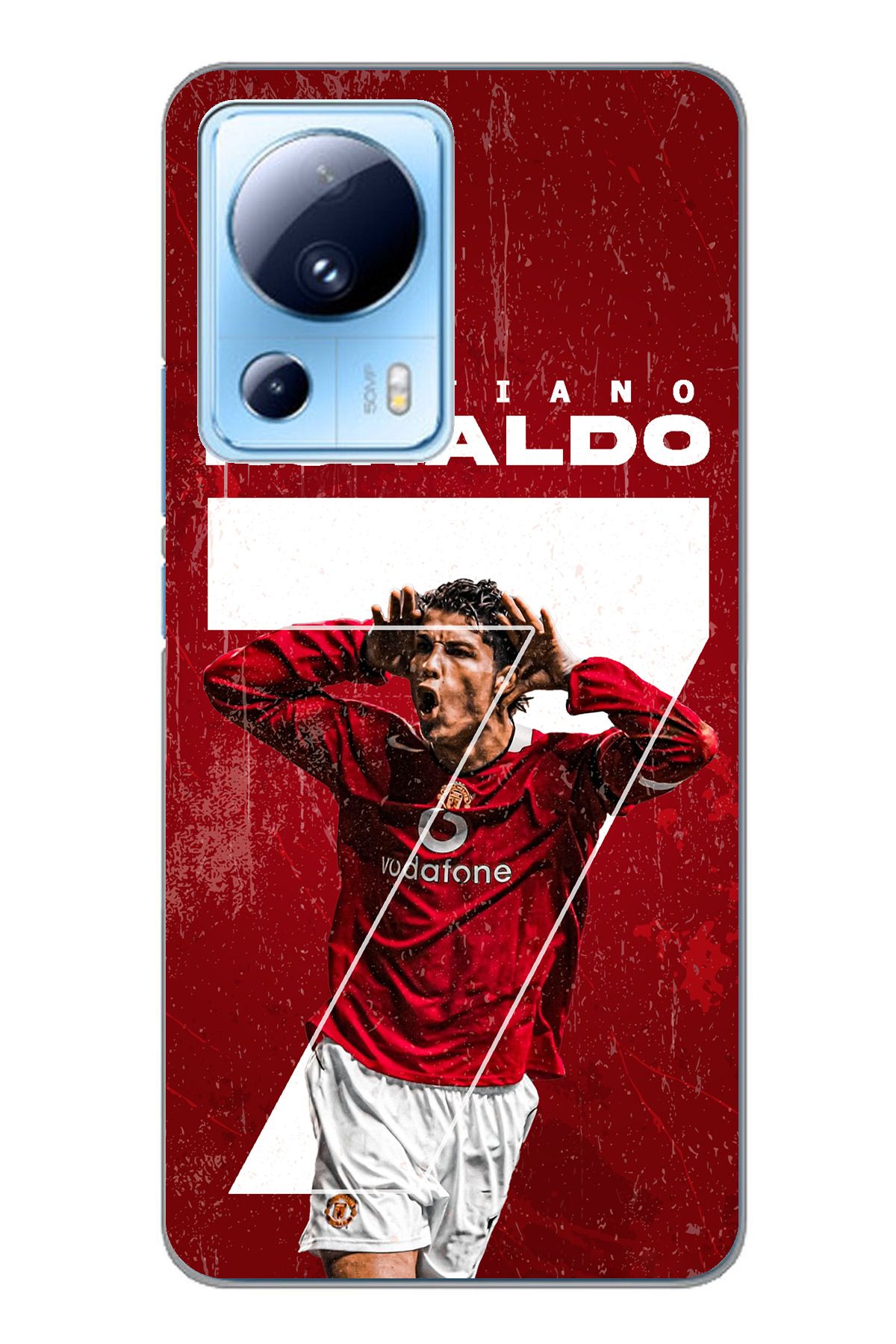 TechTree Xiaomi Mi 13 Lite Uyumlu Ronaldo 7 Tasarımlı Şeffaf Silikon Kılıf