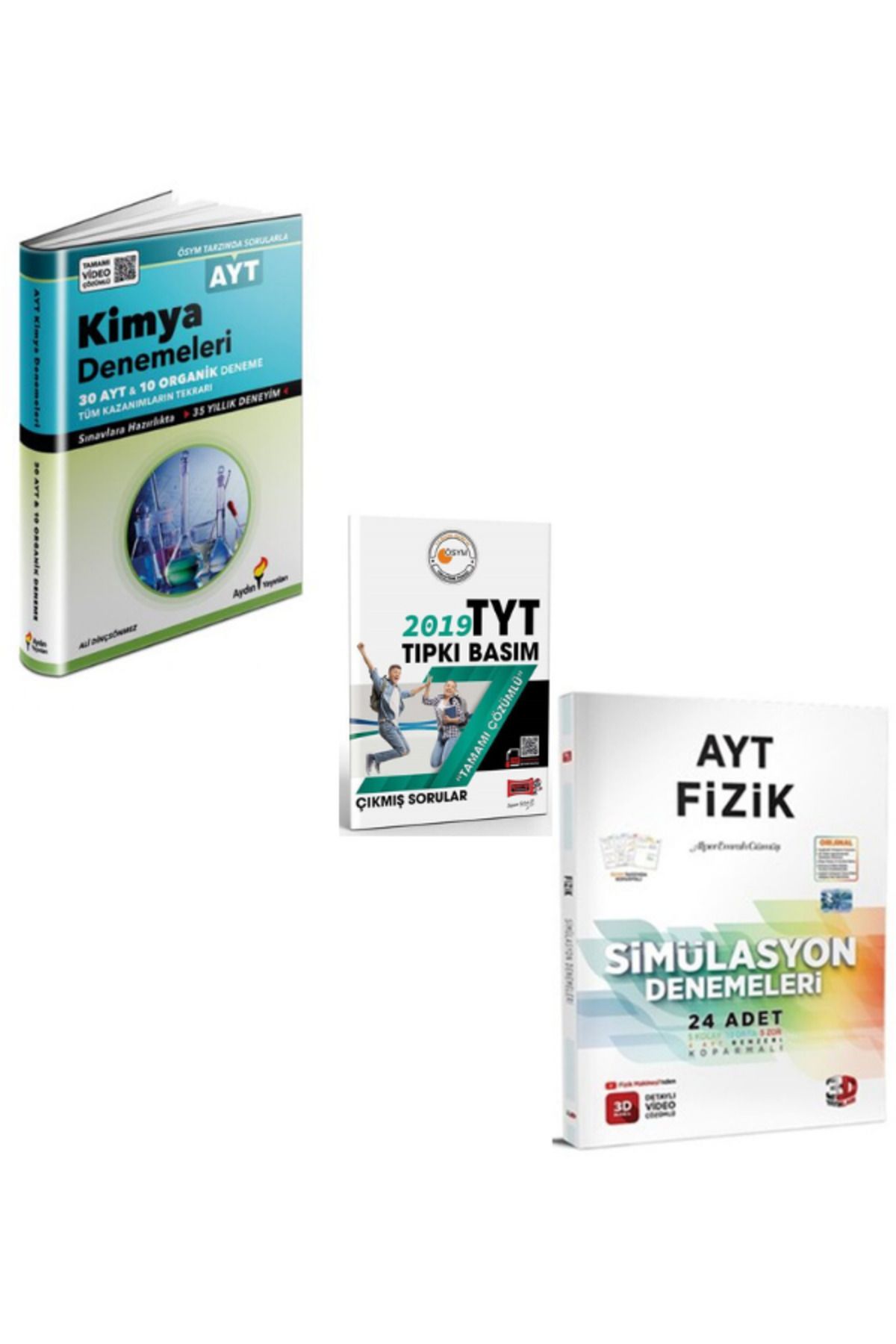 Benim Hocam Yayınları 2025 aydın yaynları ayt kimya branş deneme ve 3d ayt fizik deneme + tyt çıkmış soru