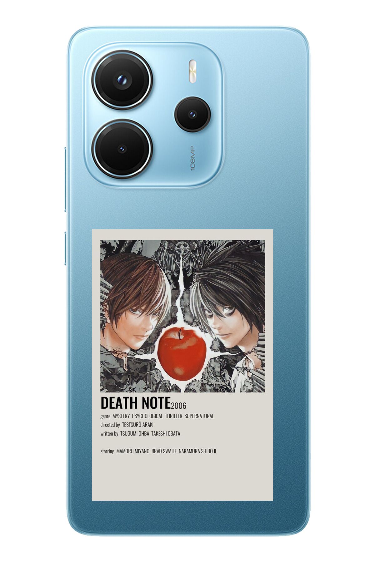 TechTree Redmi Note 14 4G Uyumlu Death Note Poster Tasarımlı Şeffaf Silikon Kılıf