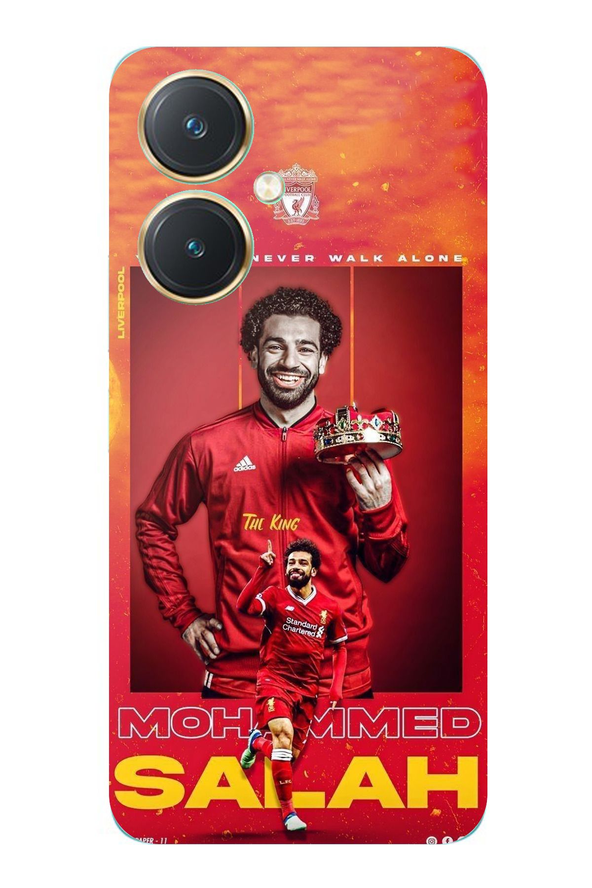 TechTree Vivo Y27 Uyumlu Salah King Kral Tasarımlı Şeffaf Silikon Kılıf