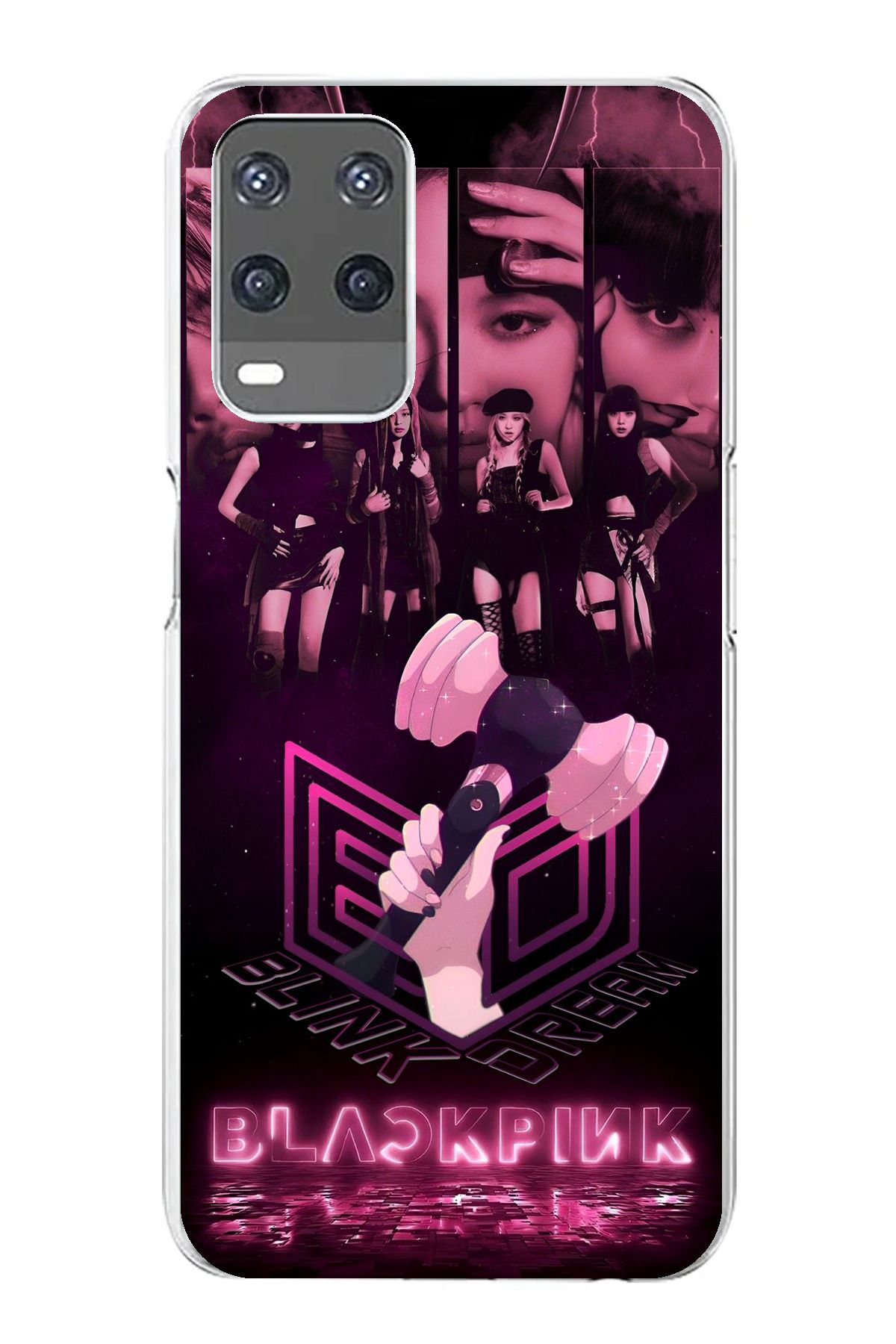 TechTree Oppo A54 Uyumlu Blackpink Poster Şeffaf Silikon Kılıf