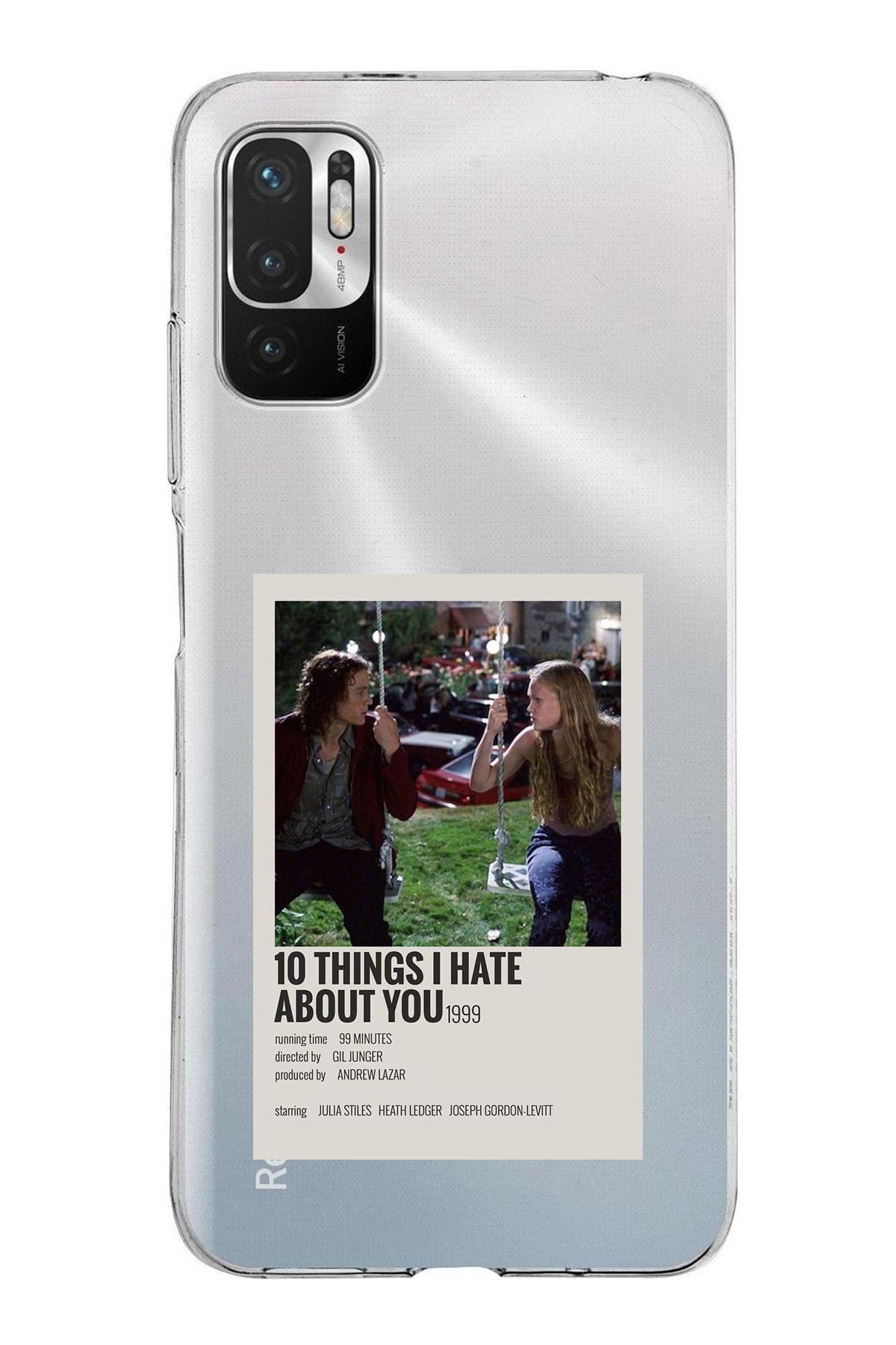 TechTree Redmi Note 10 5G Uyumlu 10 things i hate about you Tasarımlı Şeffaf Silikon Kılıf
