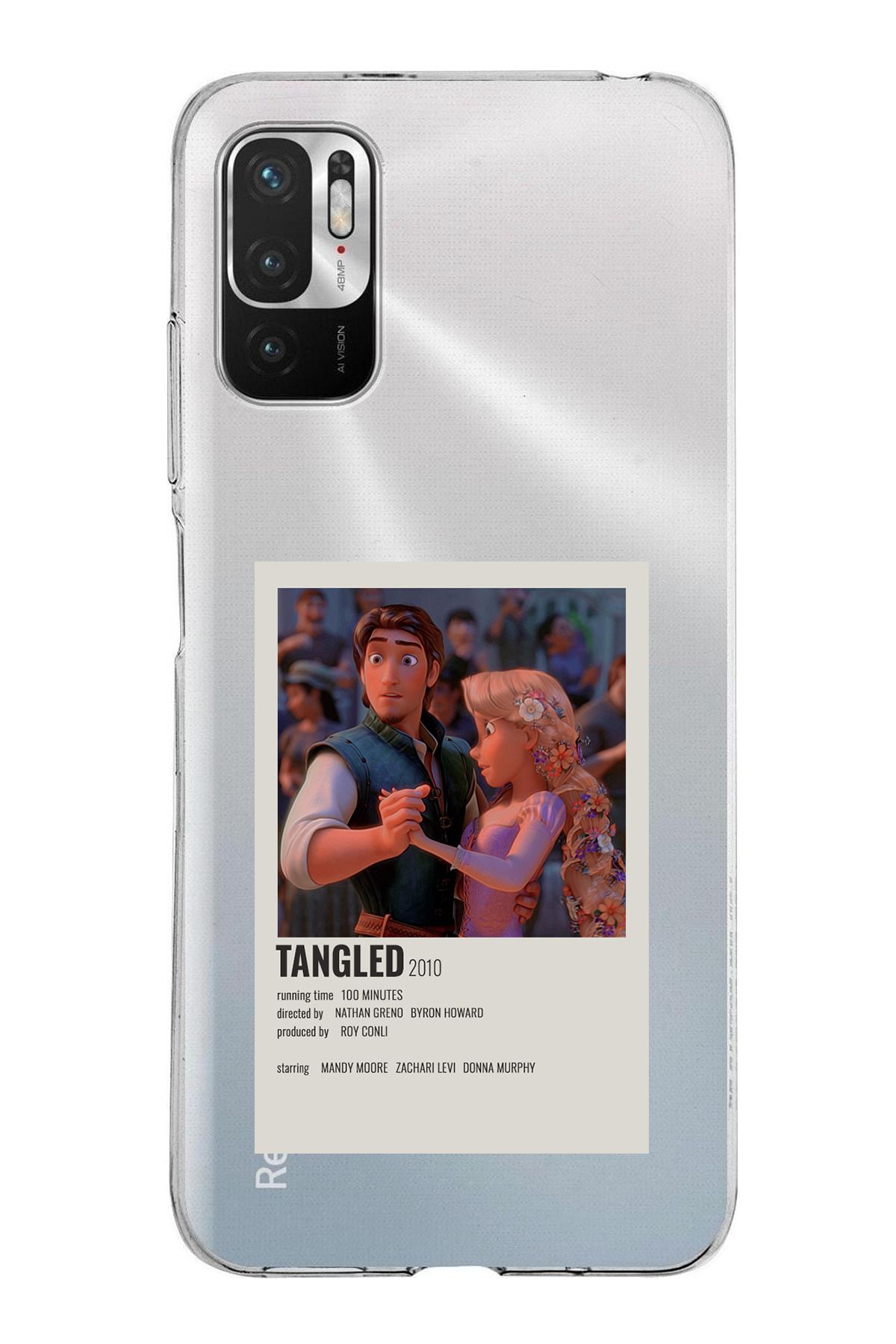 TechTree Redmi Note 10 5G Uyumlu Rapunzel Tangled Tasarımlı Şeffaf Silikon Kılıf
