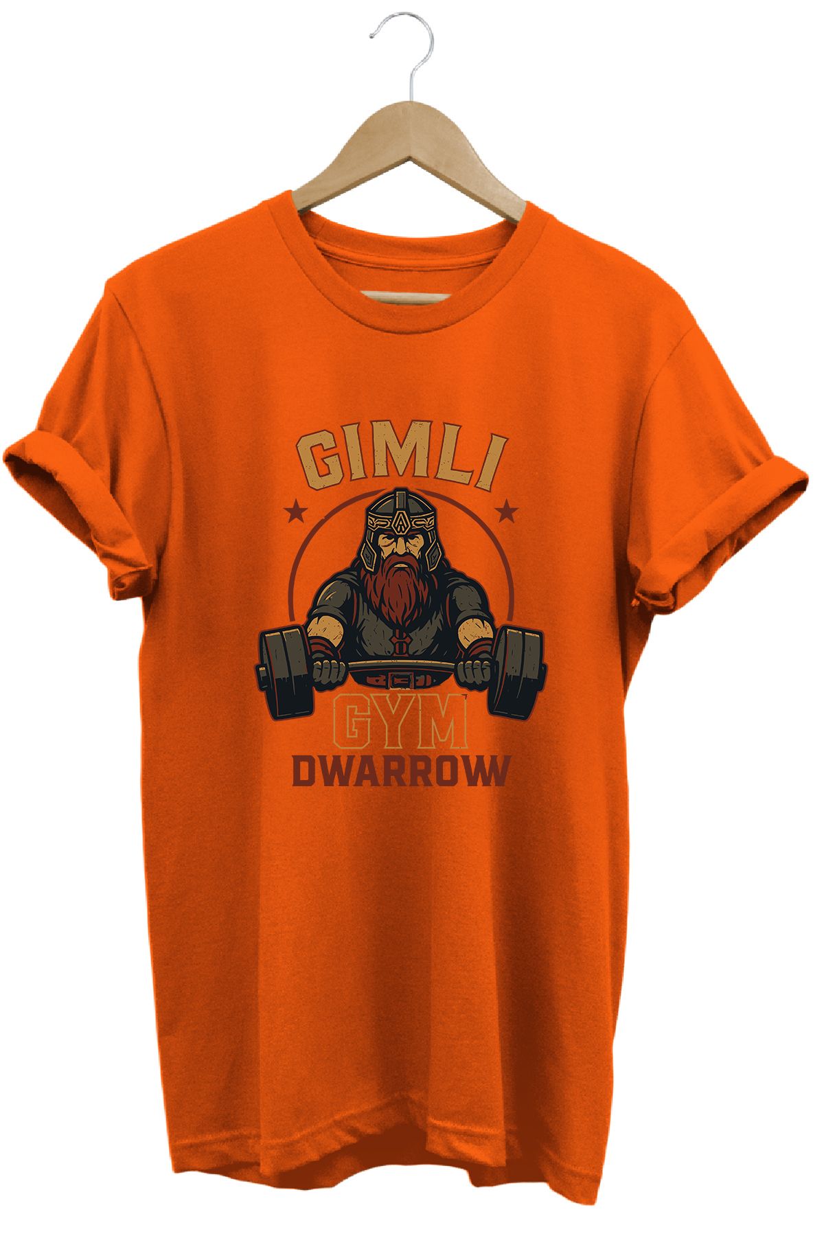 remonz Gimli Gym LOTR Regular Fit %100 Pamuk Yumuşak Dokulu Bisiklet Yaka Tişört