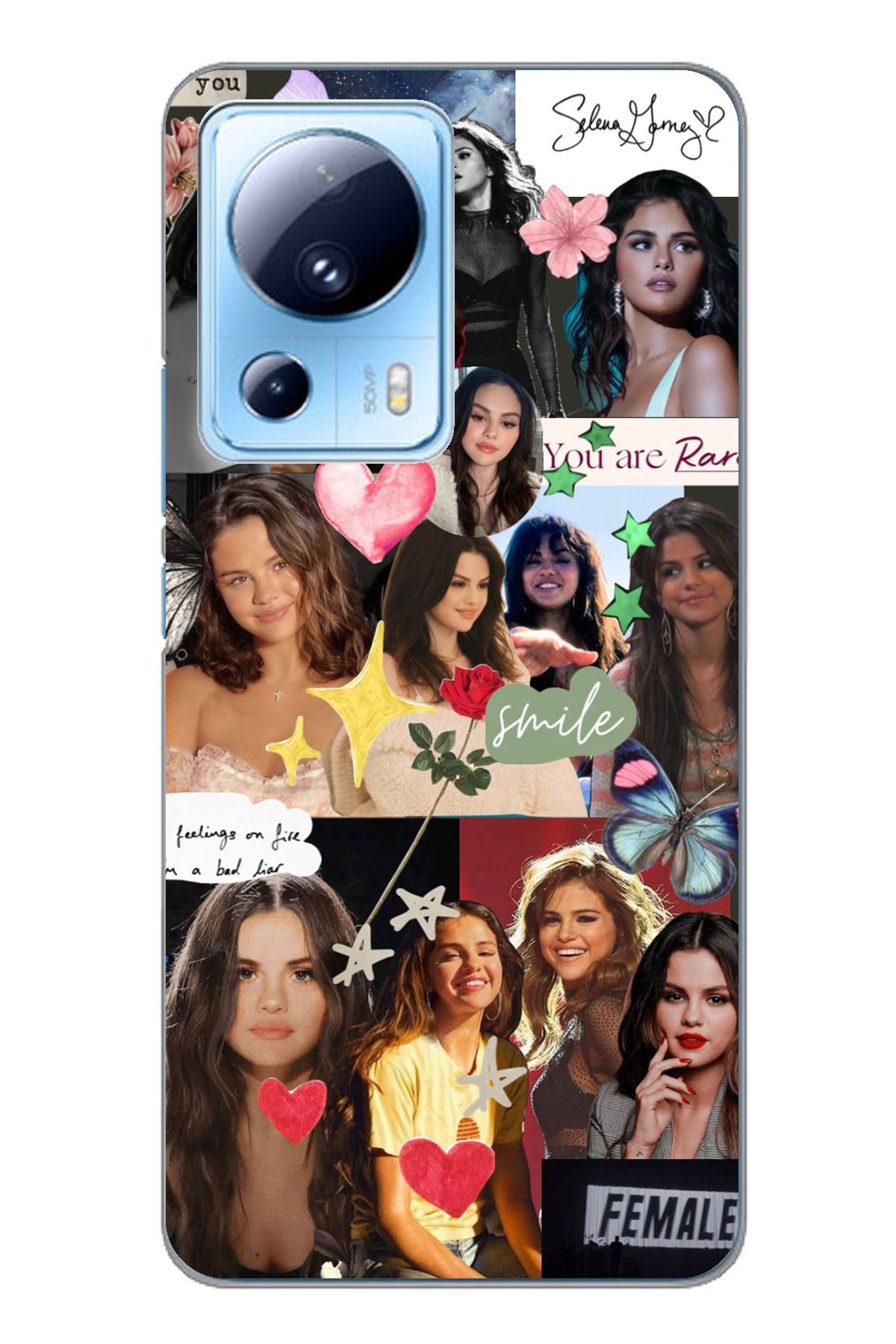 TechTree Xiaomi Mi 13 Lite Uyumlu Selena Gomez Şeffaf Silikon Kılıf