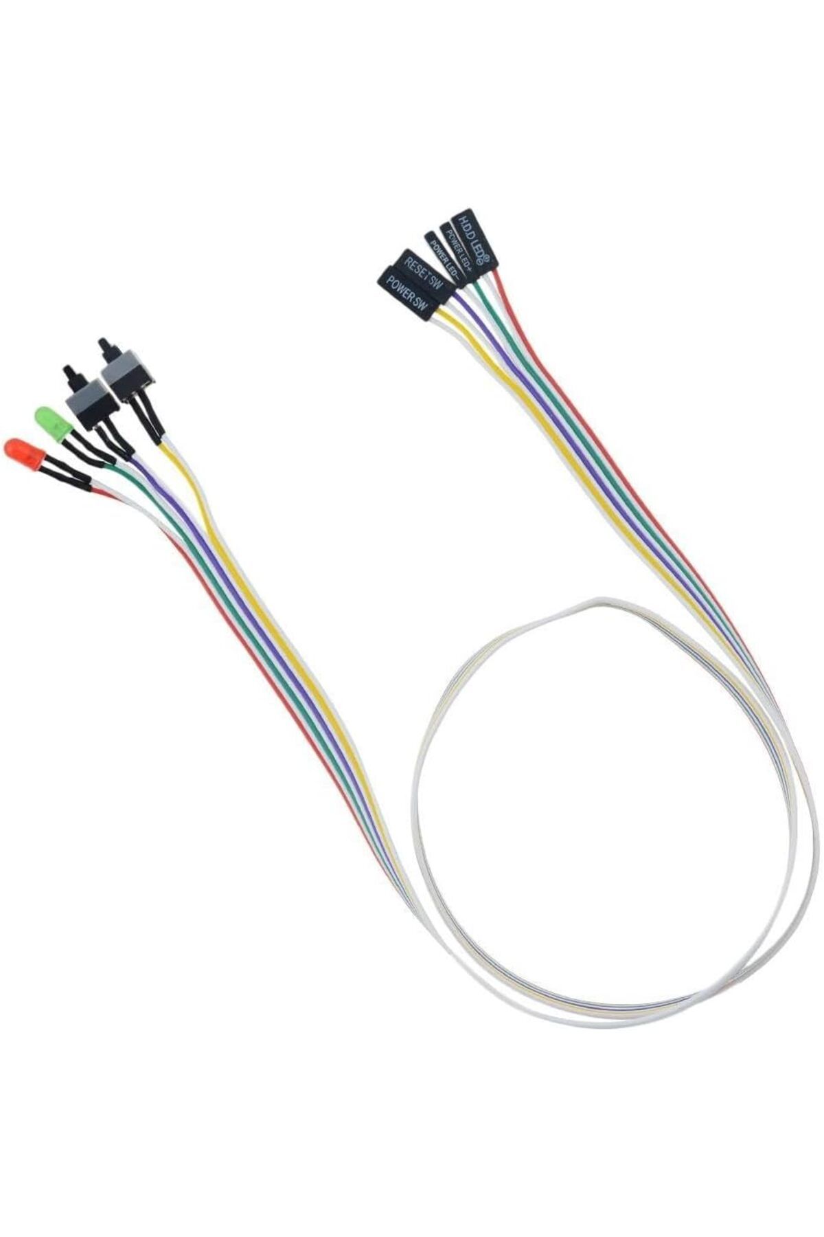 KDROĞLU plamystical Ana Kart Power Kablosu Led Işıklı Reset Açma Kapama Butonu Kablosu On Off Switch 506