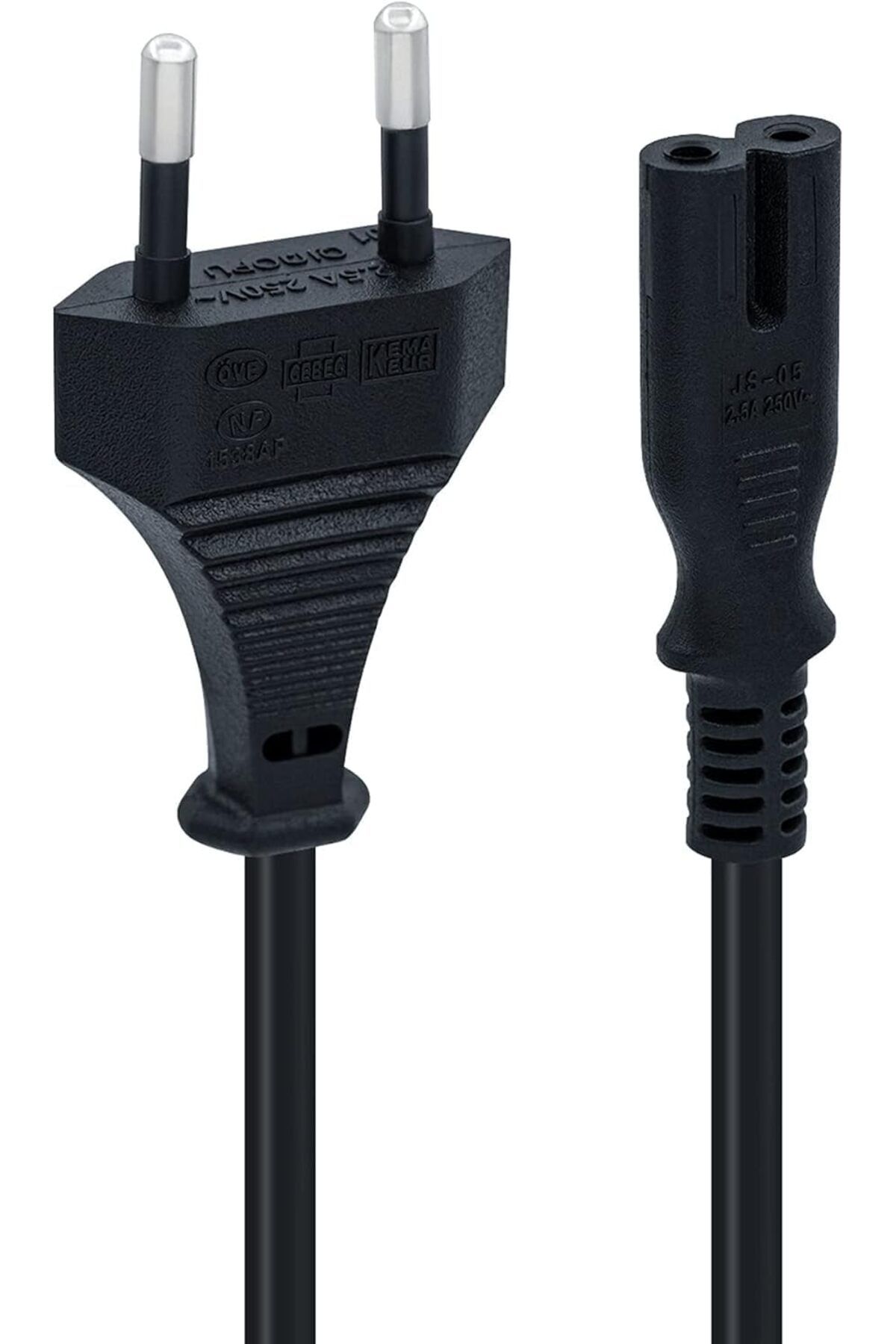 mazıdağı PS5/ PS4/ PS3 / XBox Series S-X Uyumlu 2 Pinli 1.5 Metre Güç Kablosu Teyp Fişi, Radyo