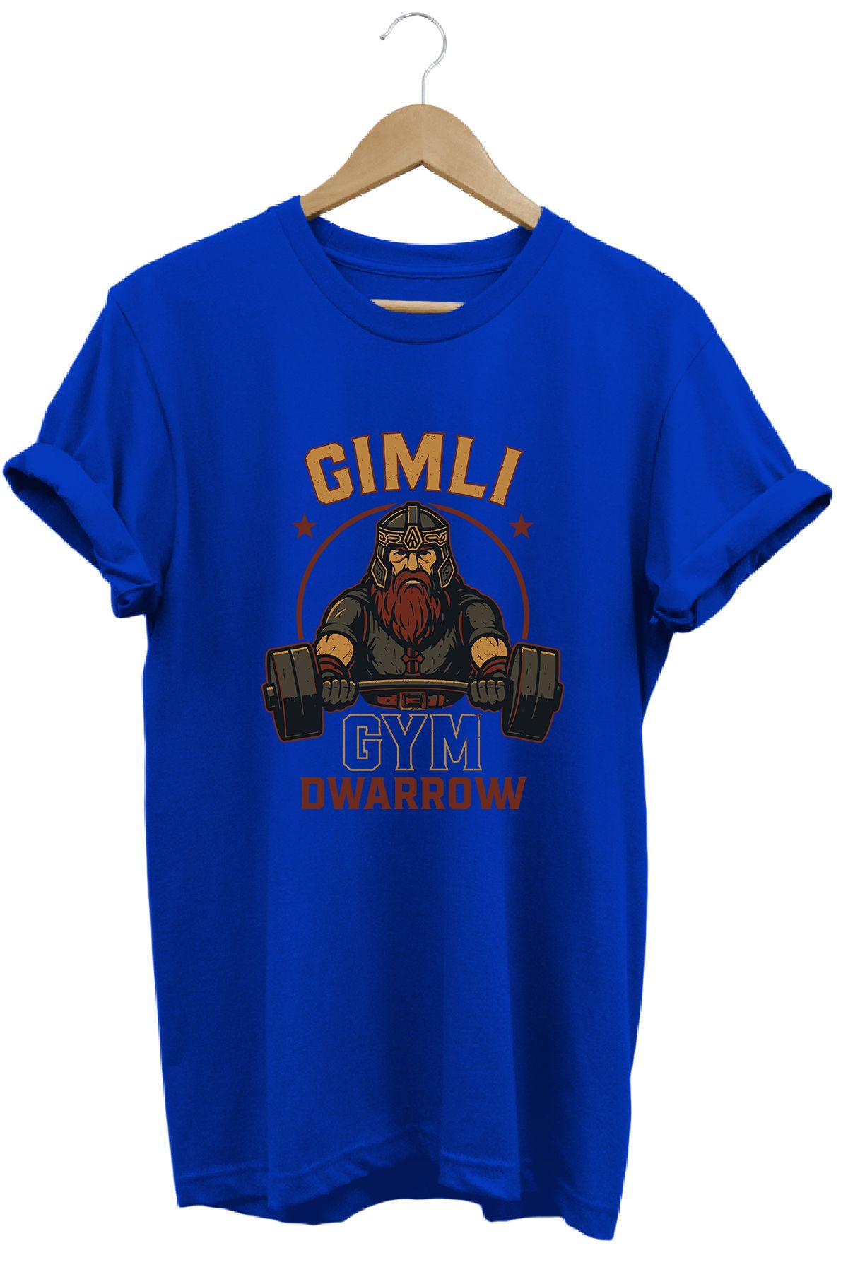remonz Gimli Gym LOTR Regular Fit %100 Pamuk Yumuşak Dokulu Bisiklet Yaka Tişört