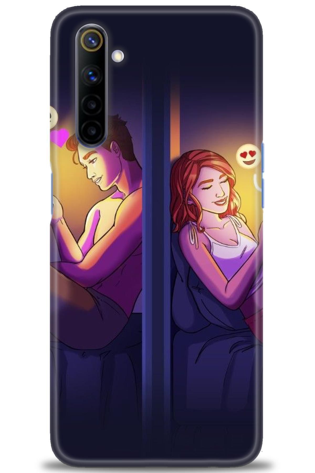 realme 6 İle Uyumlu HD Baskılı Desenli Silikon Kılıf - 999