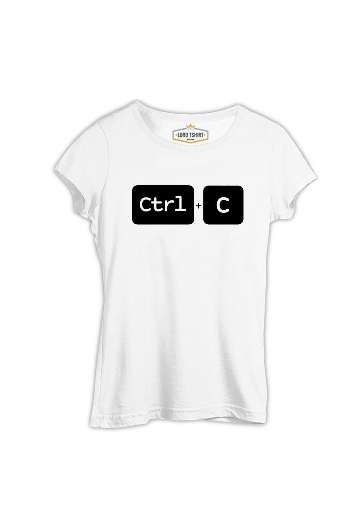 Lord T-Shirt Baba / Anne - Ctrl+C Beyaz Kadın Tshirt