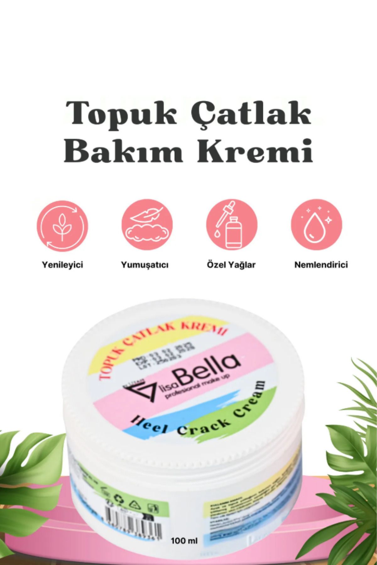 BY UTAH LİSA BELLA Ayak Bakım Topuk Kremi -Yoğun Onarıcı Krem