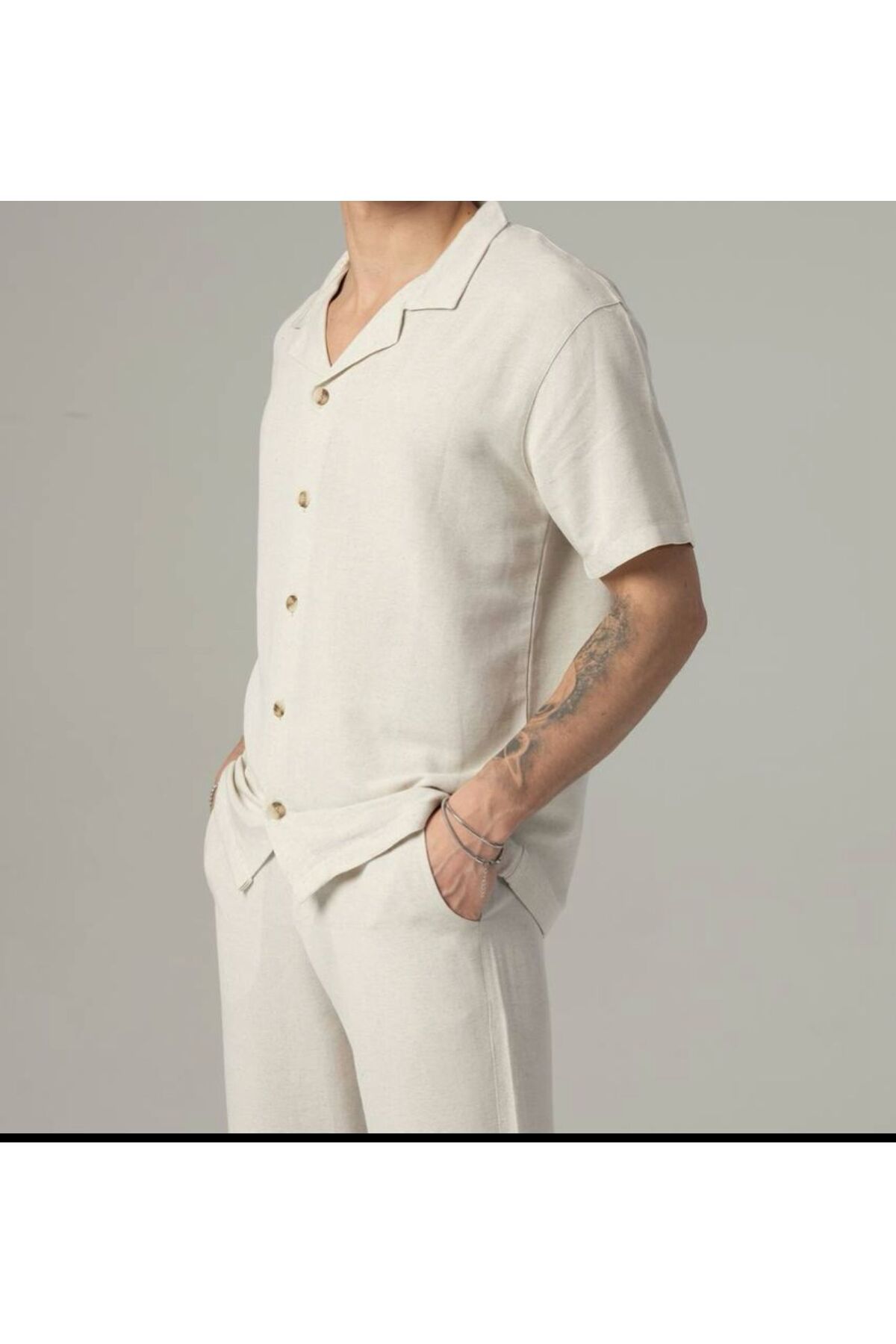 G&G WARDROBE NATURAL KETEN ALT ÜST TAKIM