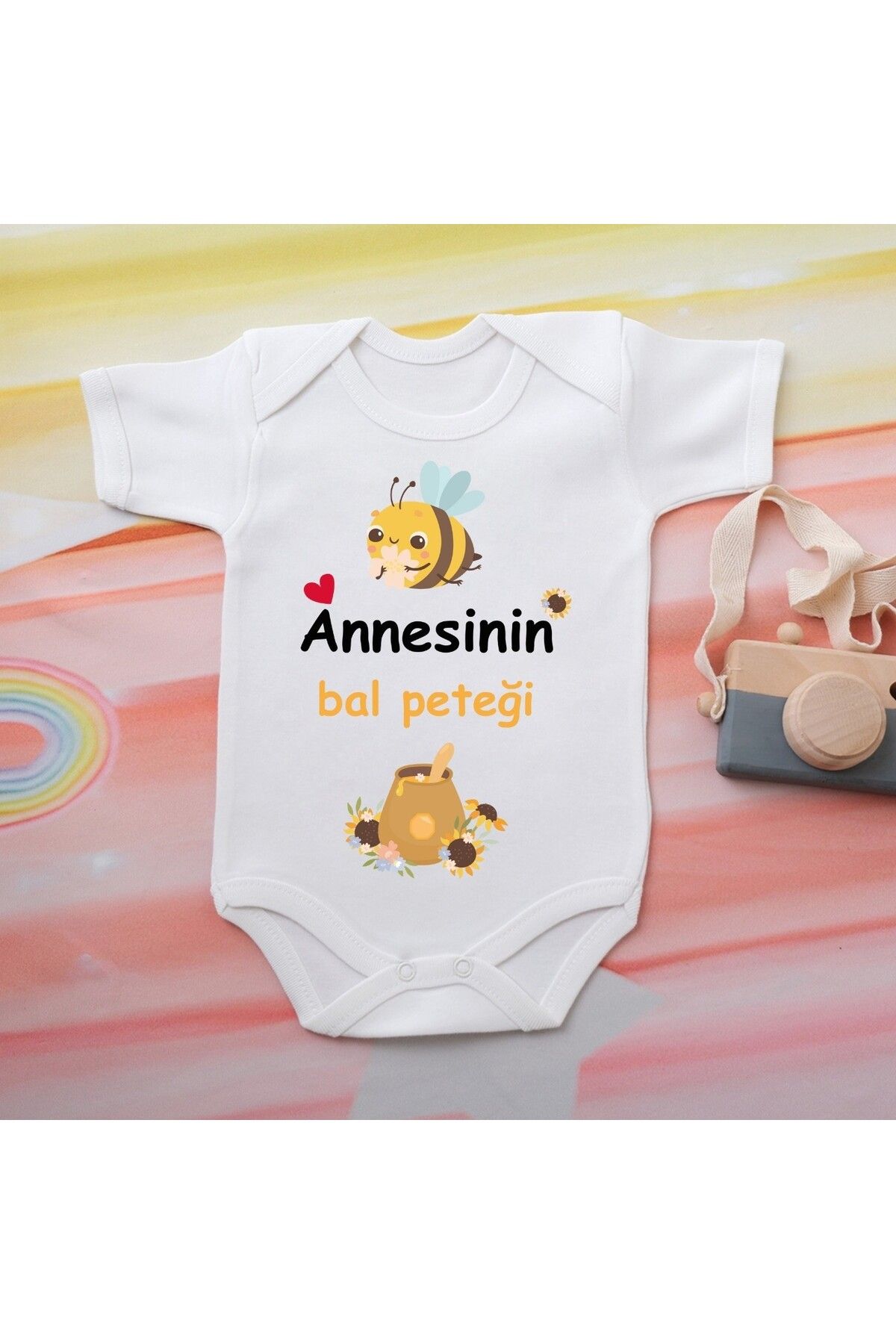soft wing %100 Pamuklu Organik Baskılı Premium Çıtçıtlı Bebek Body Atlet Zıbın 00522