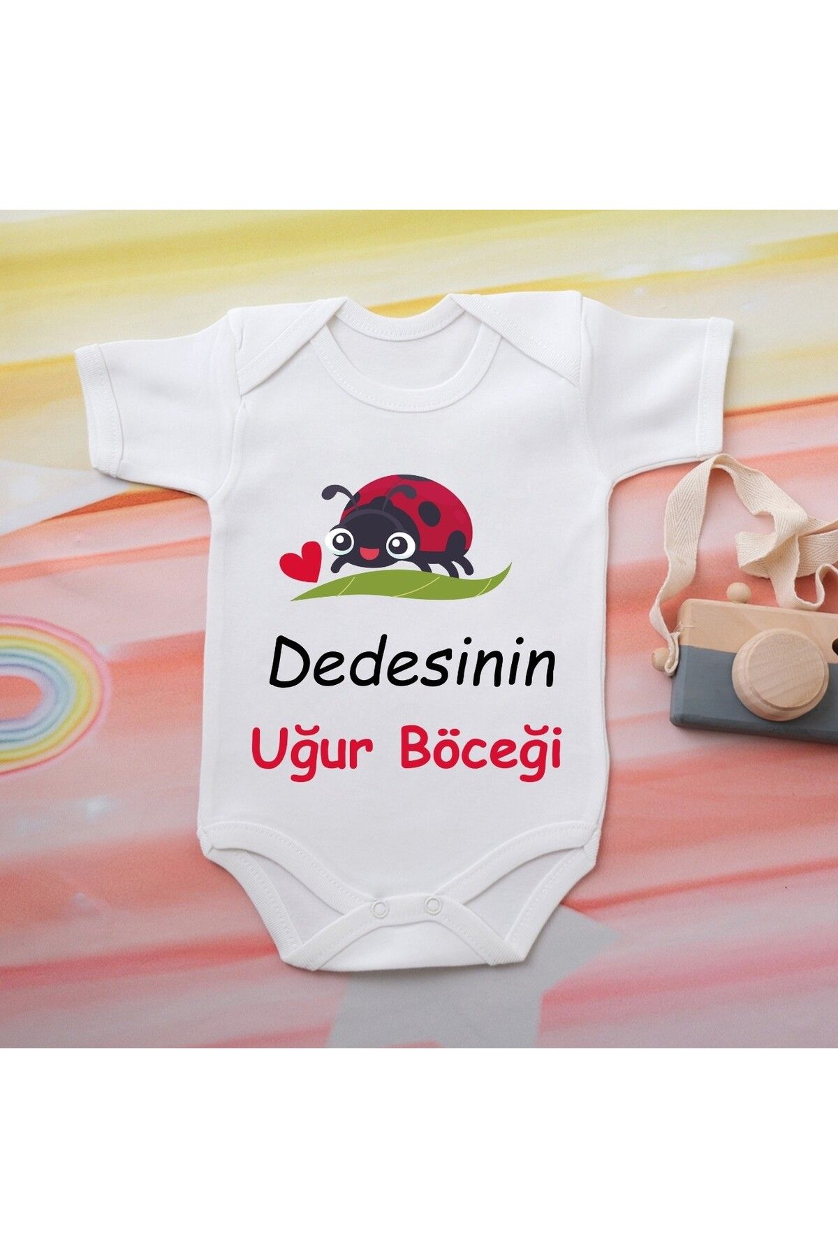 soft wing %100 Pamuklu Organik Baskılı Premium Çıtçıtlı Bebek Body Atlet Zıbın 00535