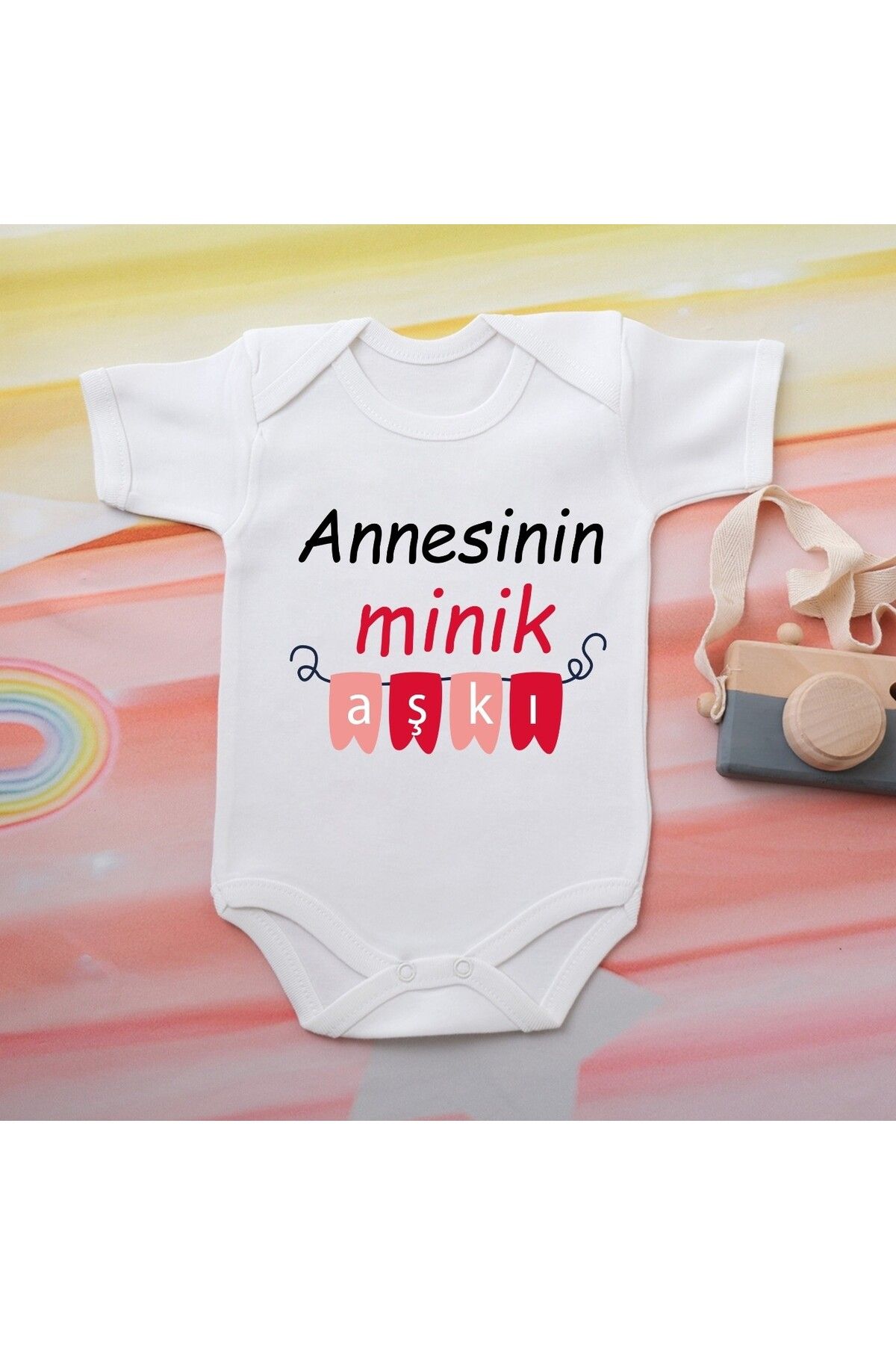 soft wing %100 Pamuklu Organik Baskılı Premium Çıtçıtlı Bebek Body Atlet Zıbın 00514