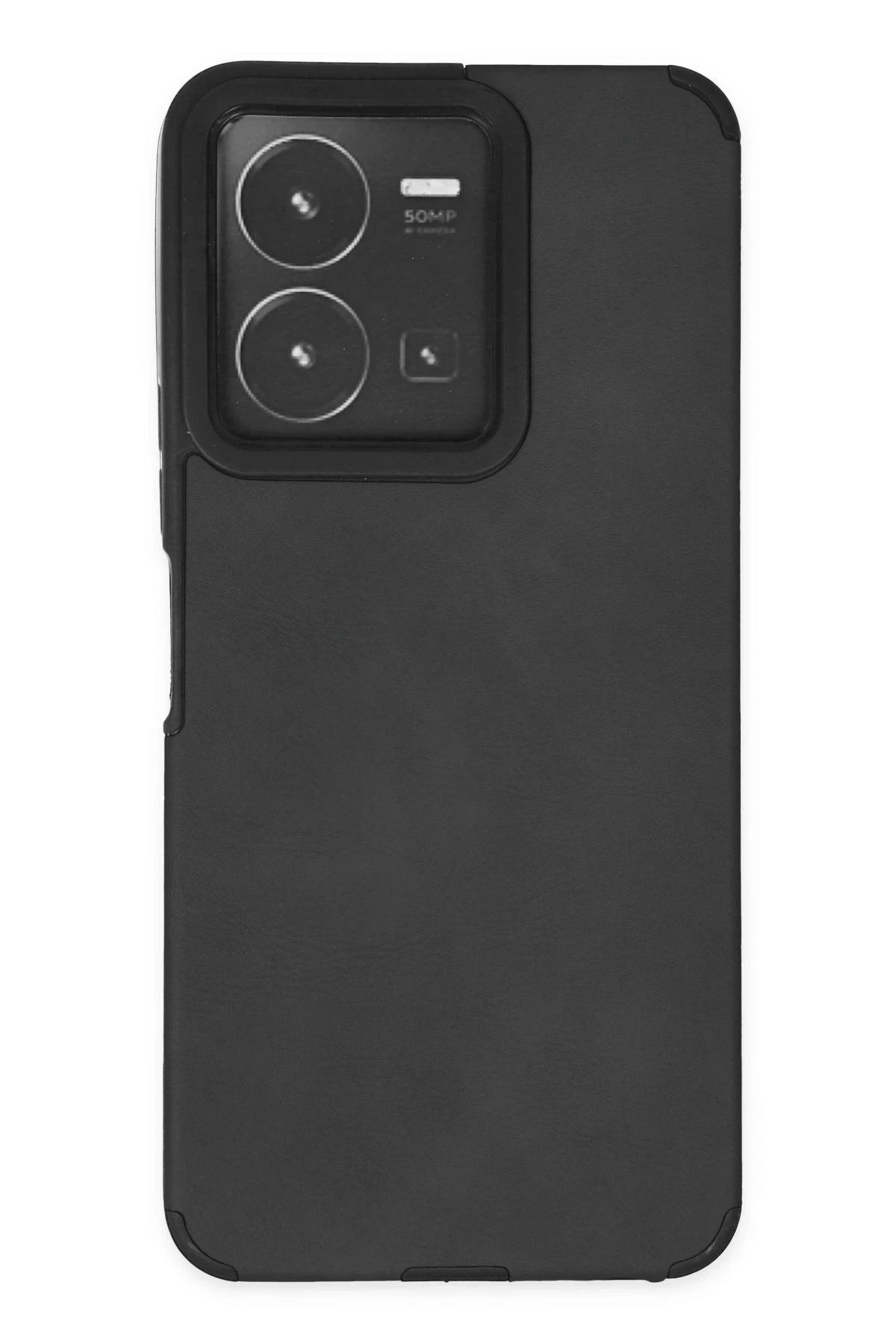 NewFace Vivo Y35 Kılıf Loop Deri Silikon - Siyah YKTSN