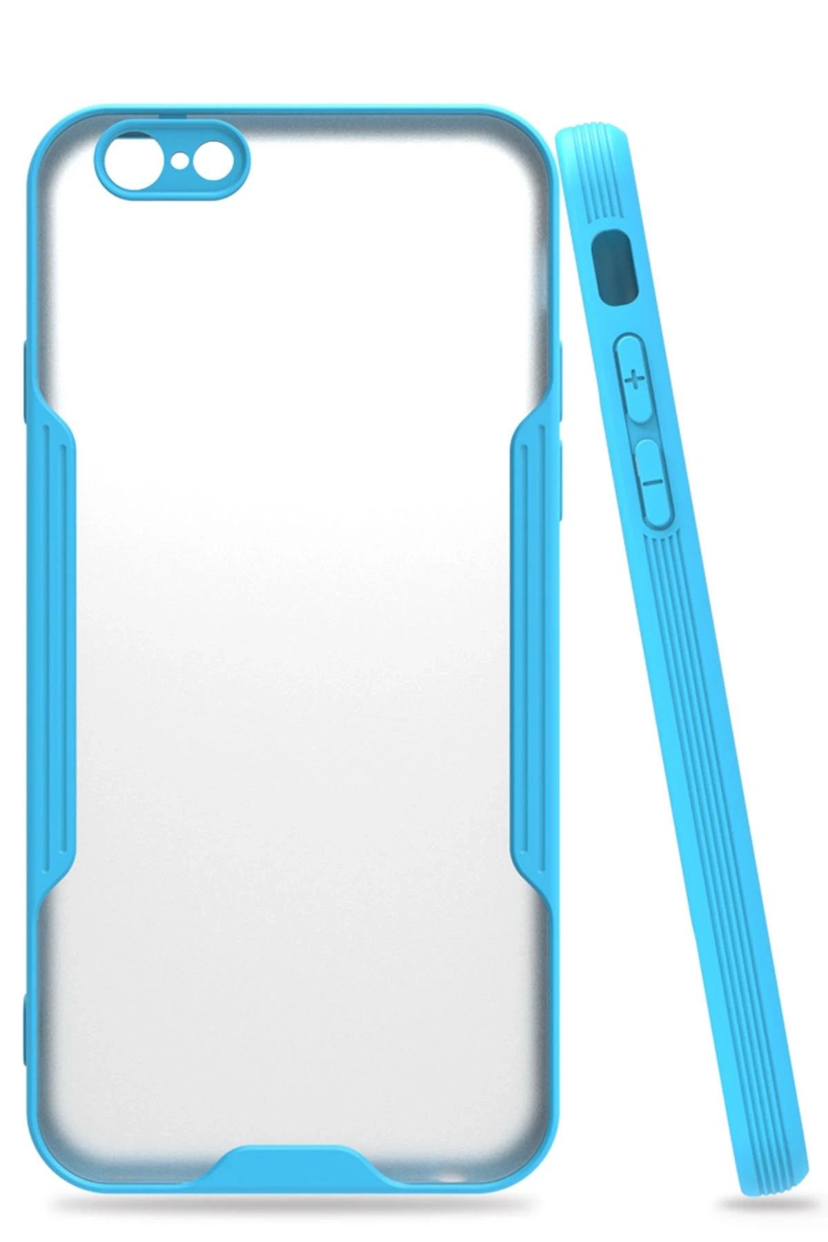 NewFace iPhone 6 Kılıf Platin Silikon - Mavi MRAYD