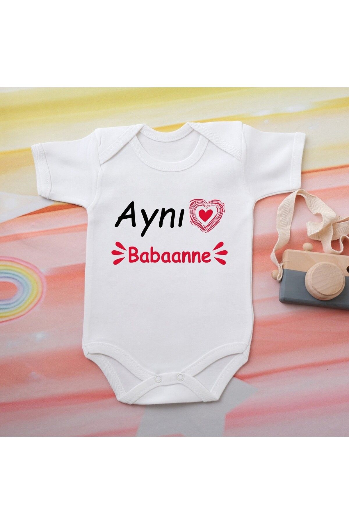 soft wing %100 Pamuklu Organik Baskılı Premium Çıtçıtlı Bebek Body Atlet Zıbın 00529