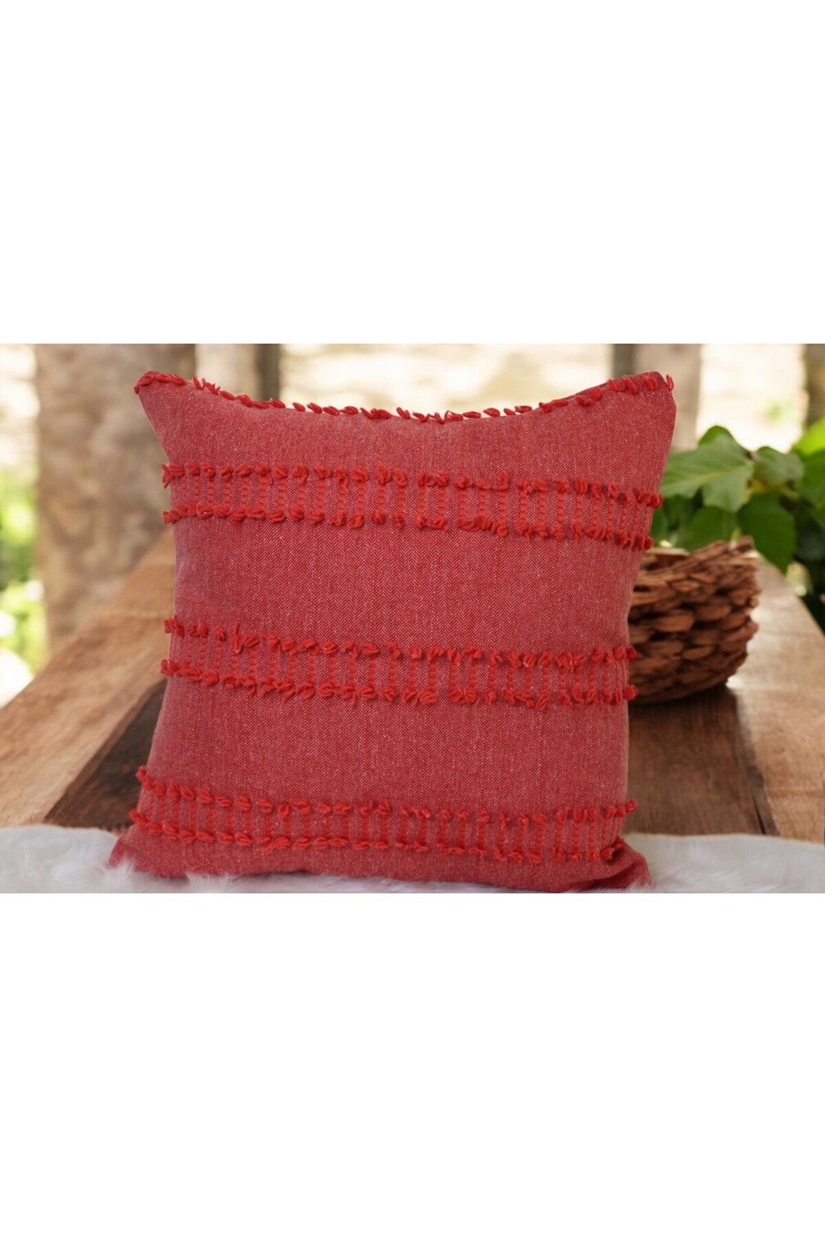Home Mof Home Collection Merdiven Desen Gizli Dikişli Kırlent Kılıfı
