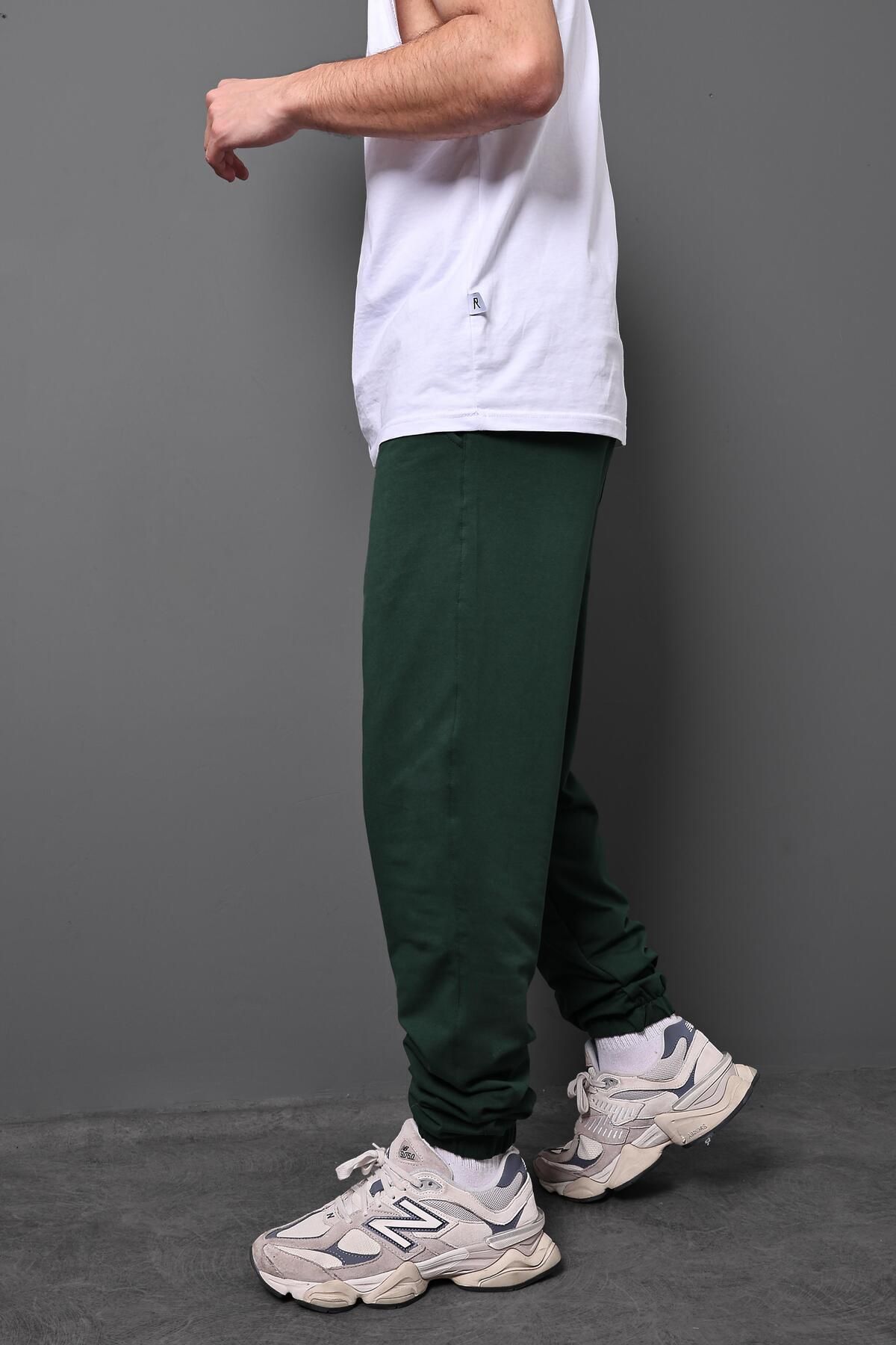 Slatra Erkek Haki Basic 2 İplik Jogger Eşofman