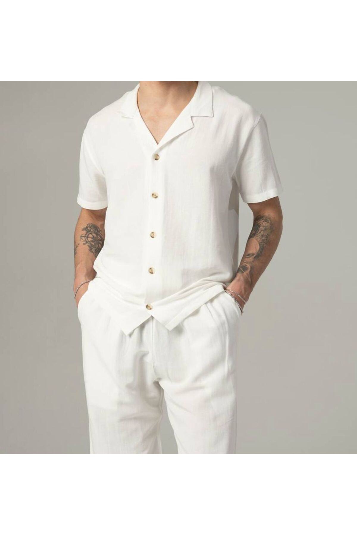 G&G WARDROBE NATURAL KETEN ALT ÜST TAKIM