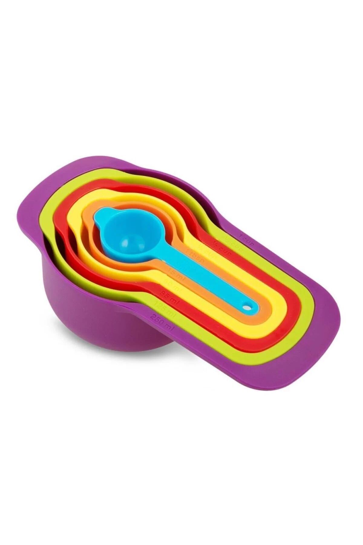 abnturk Renkli 6 lı Ölçü Kaşığı 6 Farklı Boy Ölçü kaşığı Hangi kaşık ne kadar alır bilgisi mevcut ölçekli