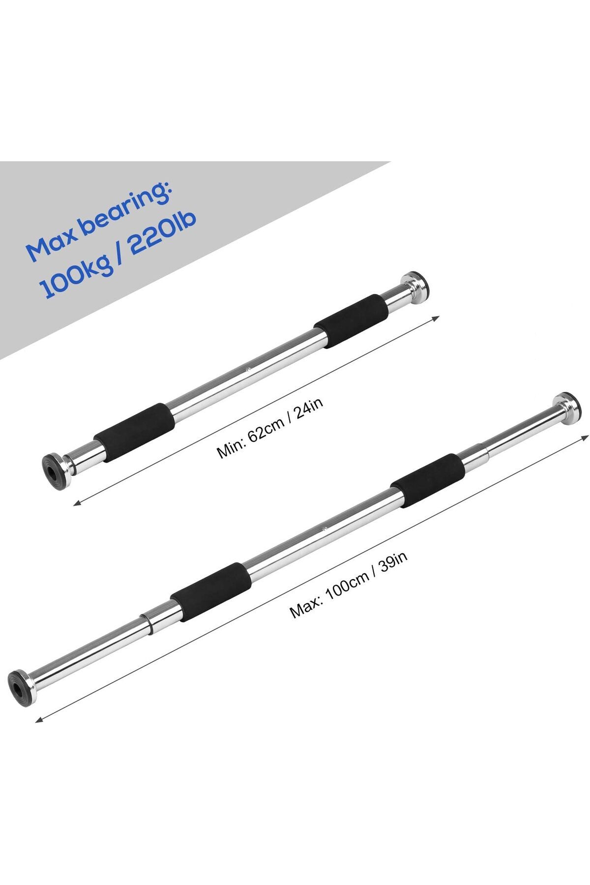 قضيب سحب محمول قابل للتمديد بالمدخل، بار تمارين اللياقة البدنية، بناء العضلات تمارين العقلة,عقلة باب