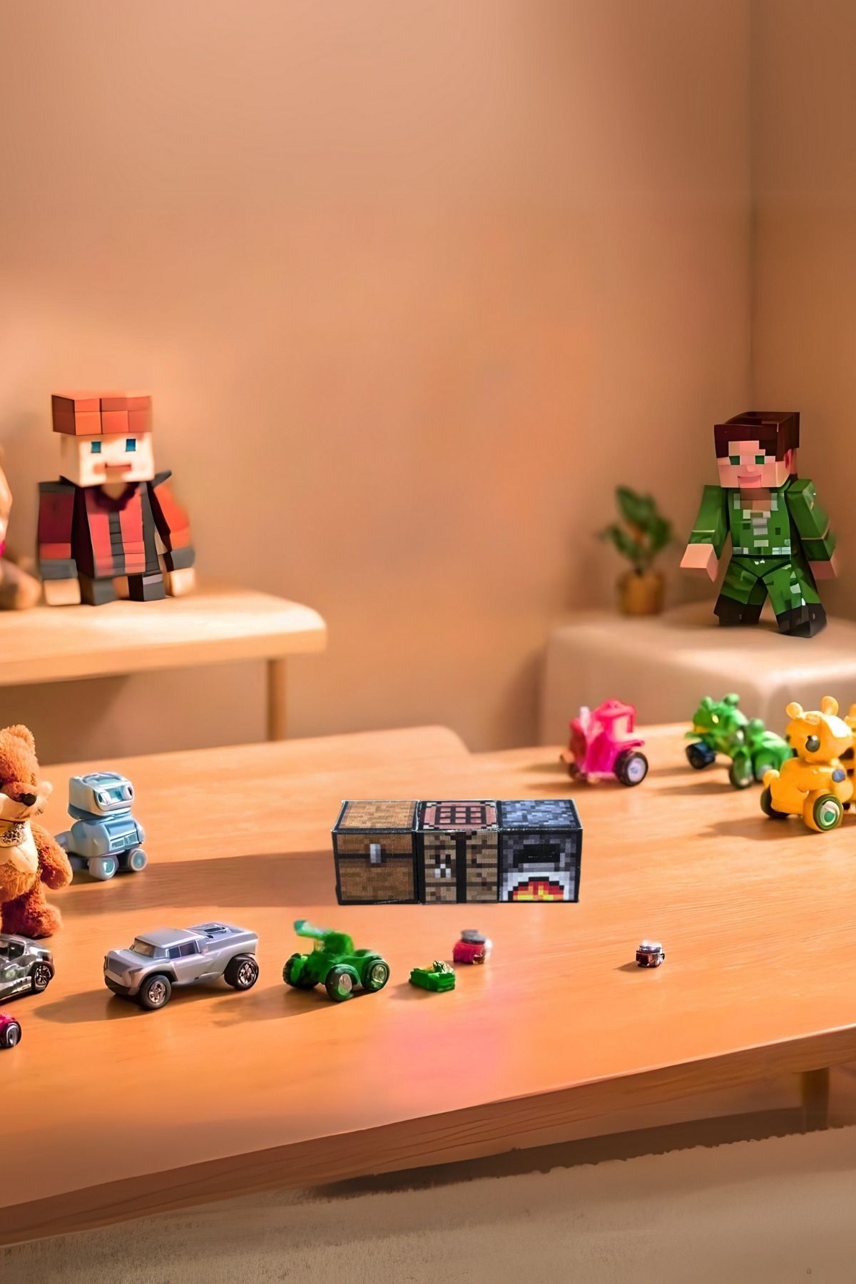 3DreaMaker Minecraft Temalı Manyetik Bloklar 3'Lü Set - Eğitici Oyuncak