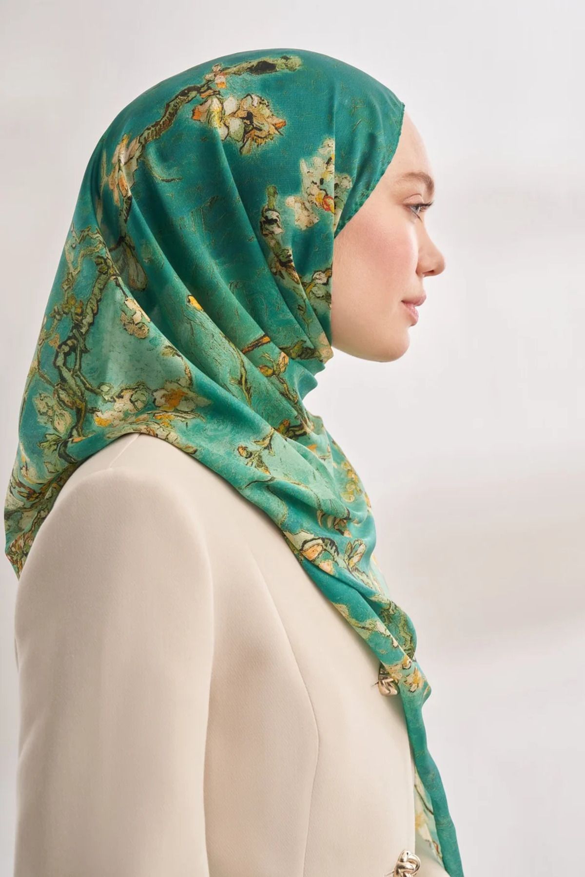 ARMANDA İthal Vual Almond Blossom Desen Şal -4464