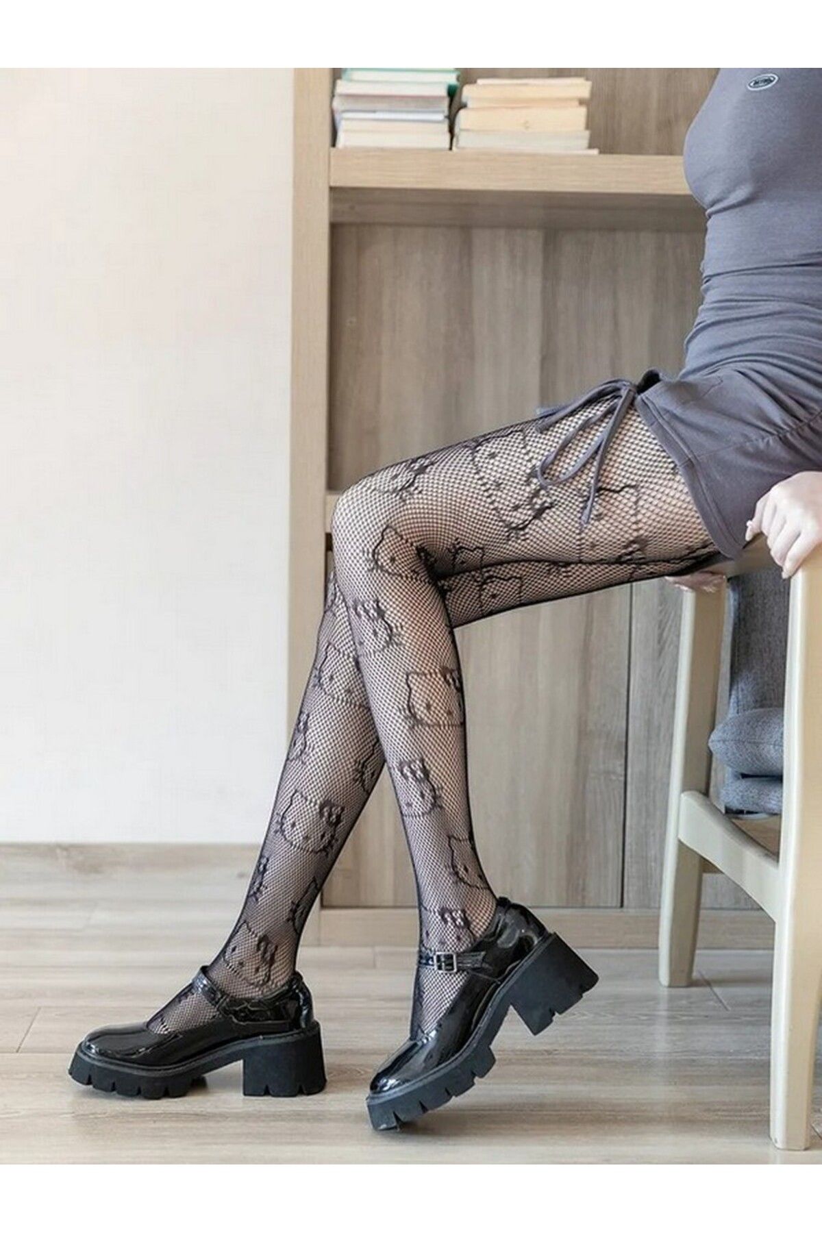VEGAROKS Pantyhose Hello Kitty Siyah Ithal Külotlu Çorap
