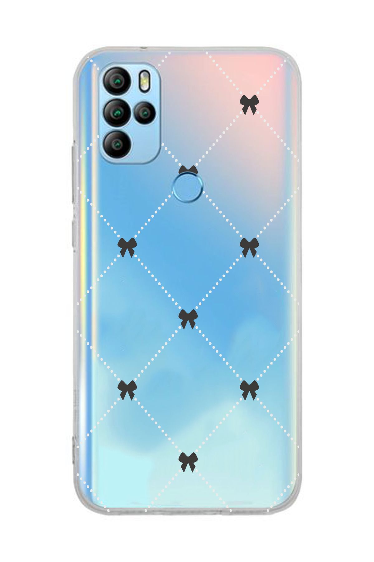 moonset General Mobile GM 21 Pro Uyumlu Kurdeleler Tasarımlı Baskılı Şeffaf Telefon Kılıfı