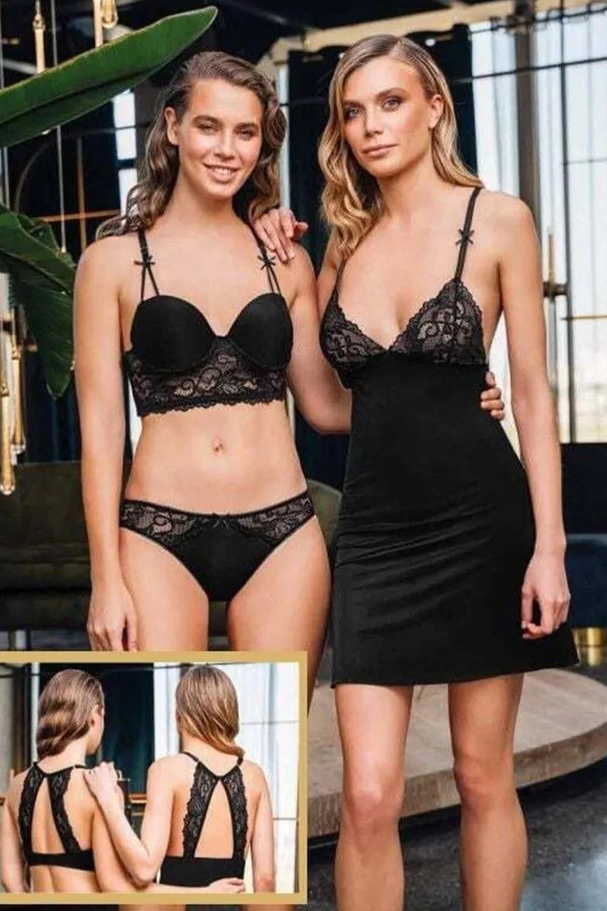 BÜŞRA 1313 BÜŞRA SÜTYEN KÜLOT KOMBİNEZON TAKIM
