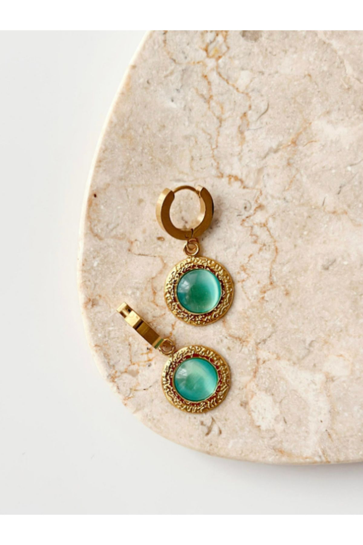 Elysia Accessory Yeşil Taşlı Küpe