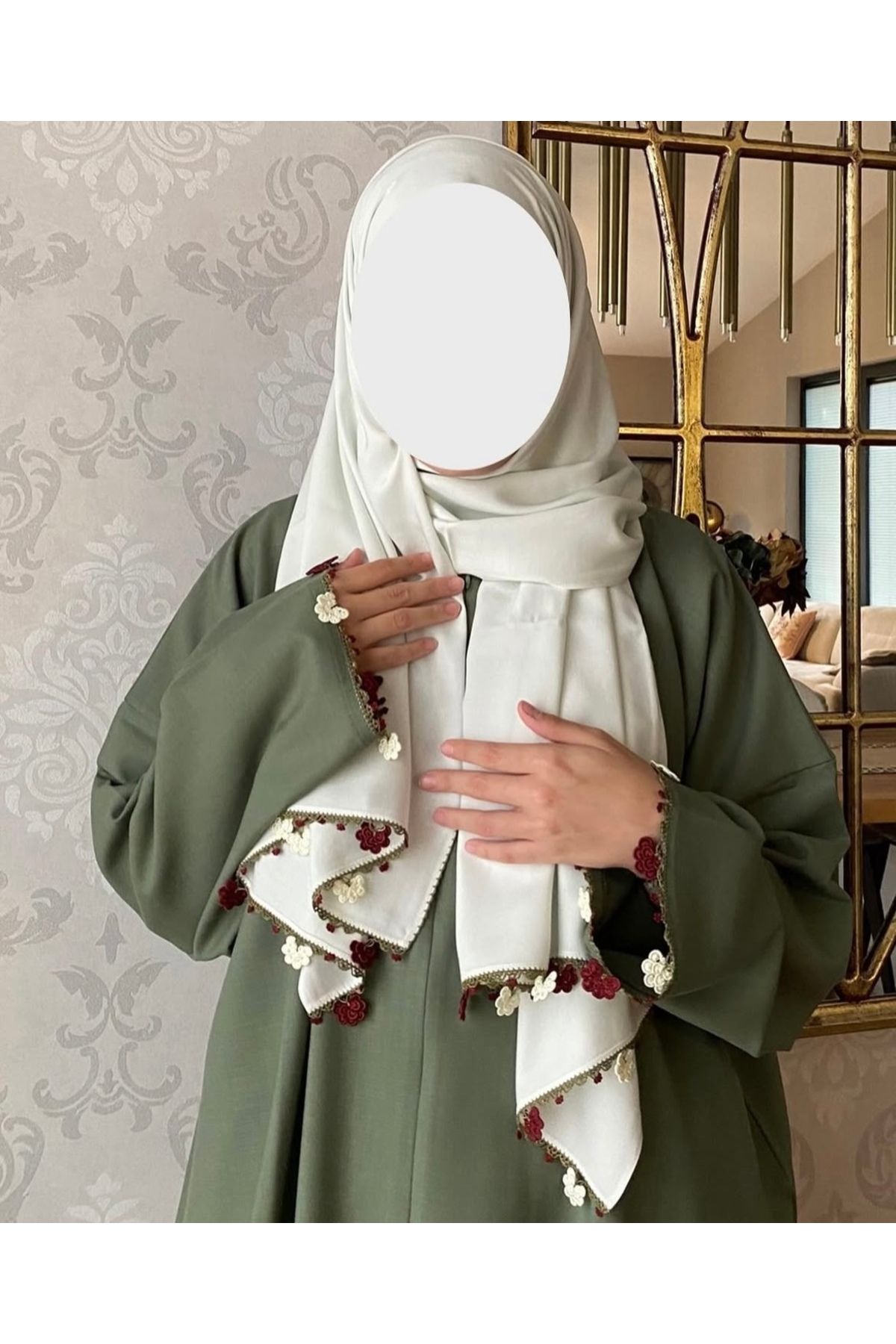 Nimet Abla Butik El işlemeli namaz elbise takımı