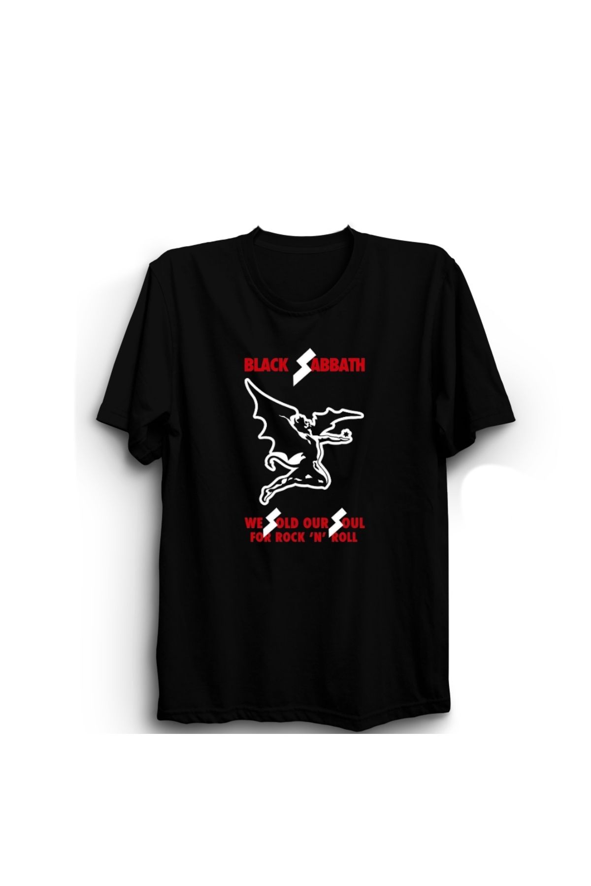 The Fame Black Sabbath, Banded Lord, Rock Metal Müzik Grubu Baskılı %100 Pamuk Tişört