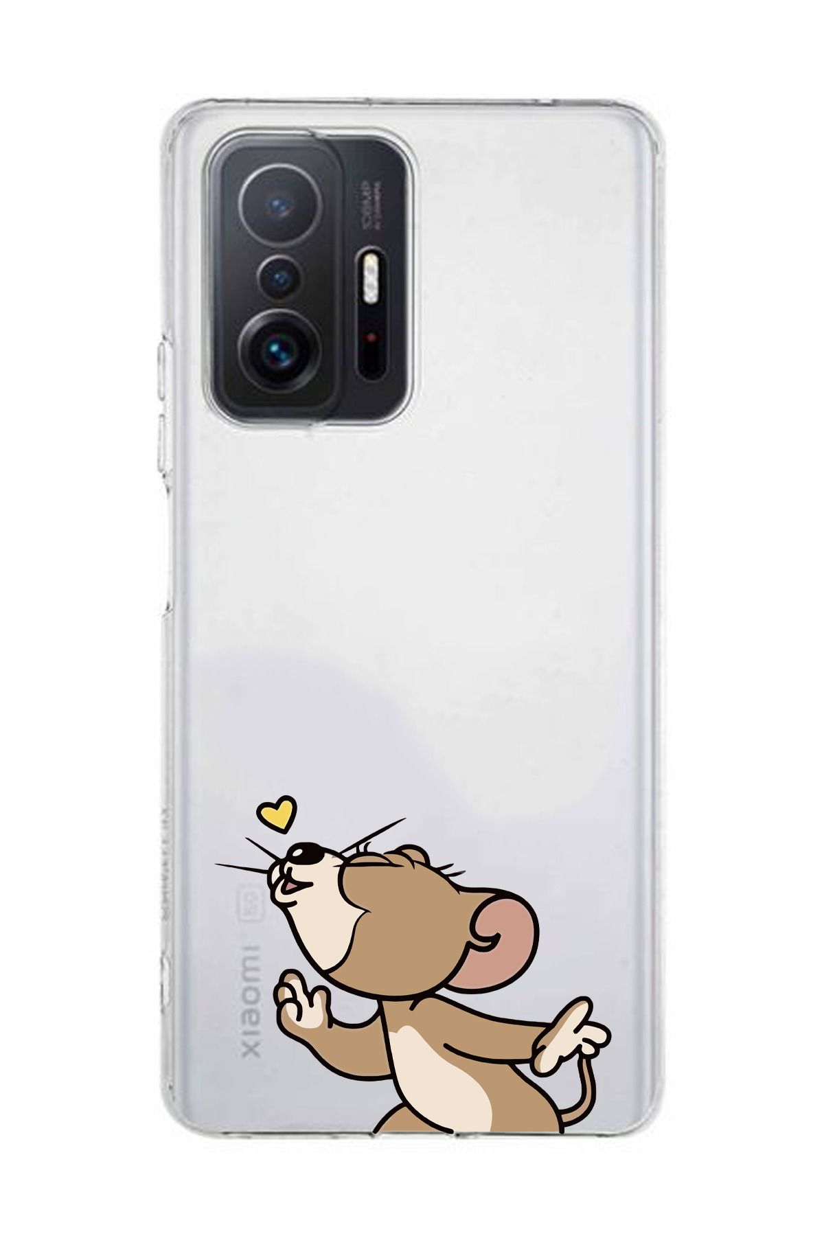 moonset Xiaomi Mi 11T / Mi 11T Pro Uyumlu Jerry Tasarımlı Baskılı Şeffaf Telefon Kılıfı