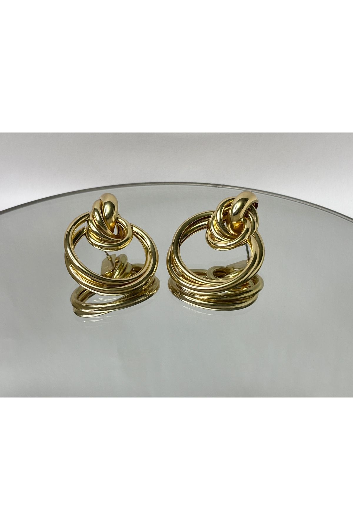 Eredka Sarmal Gold Halka Çelik Küpe