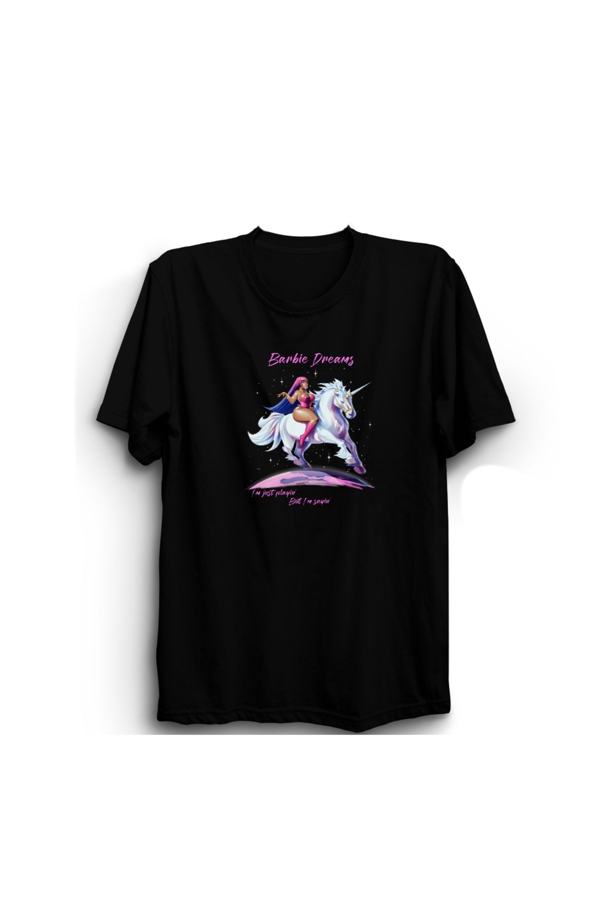 The Fame Nicki Minaj, Brbie Dreams, Müzik, Music Baskılı Unisex %100 Pamuk Tişört