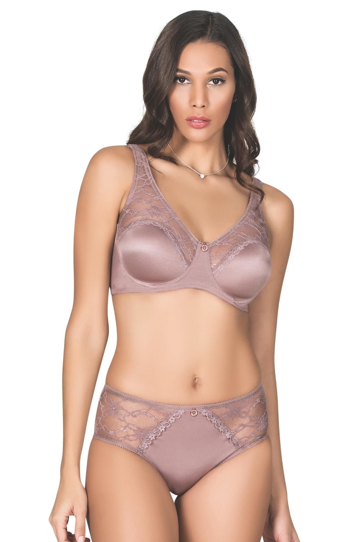 Shop58 5035 LE JARDİN SOFT KAPLI DANTEL GENİŞ ASKI SÜTYEN TAKIM