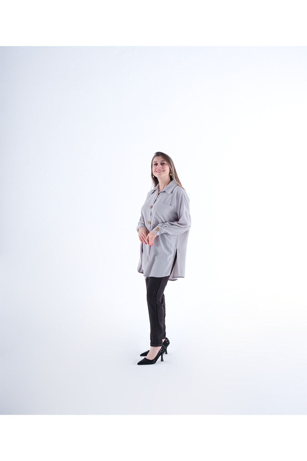 MODA Sofia Keten Duble Paça Pantolon