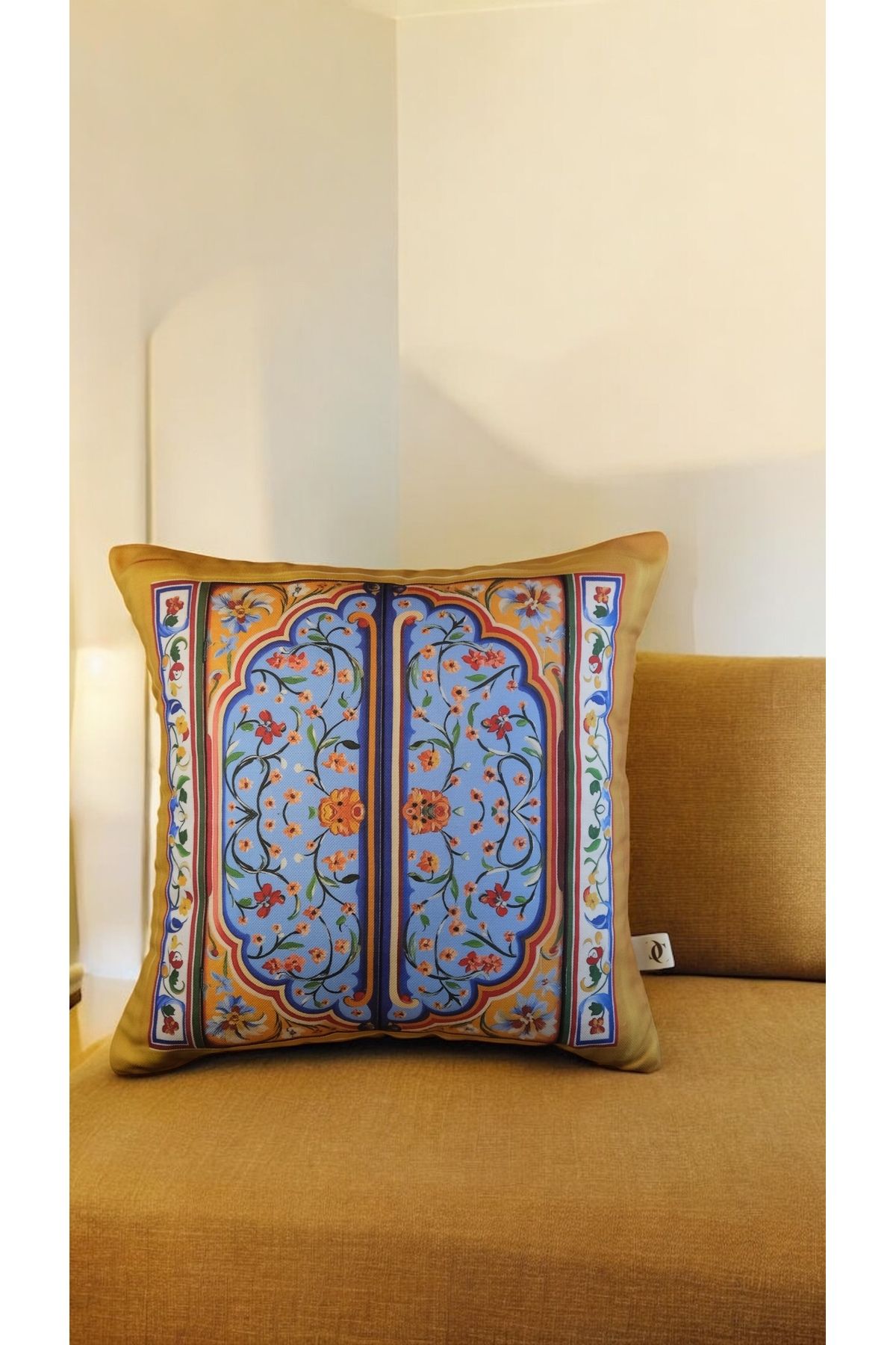 CASACLOTH Etnik Desenli Rose Model Tekli 45x45 cm Dolgulu Kırlent