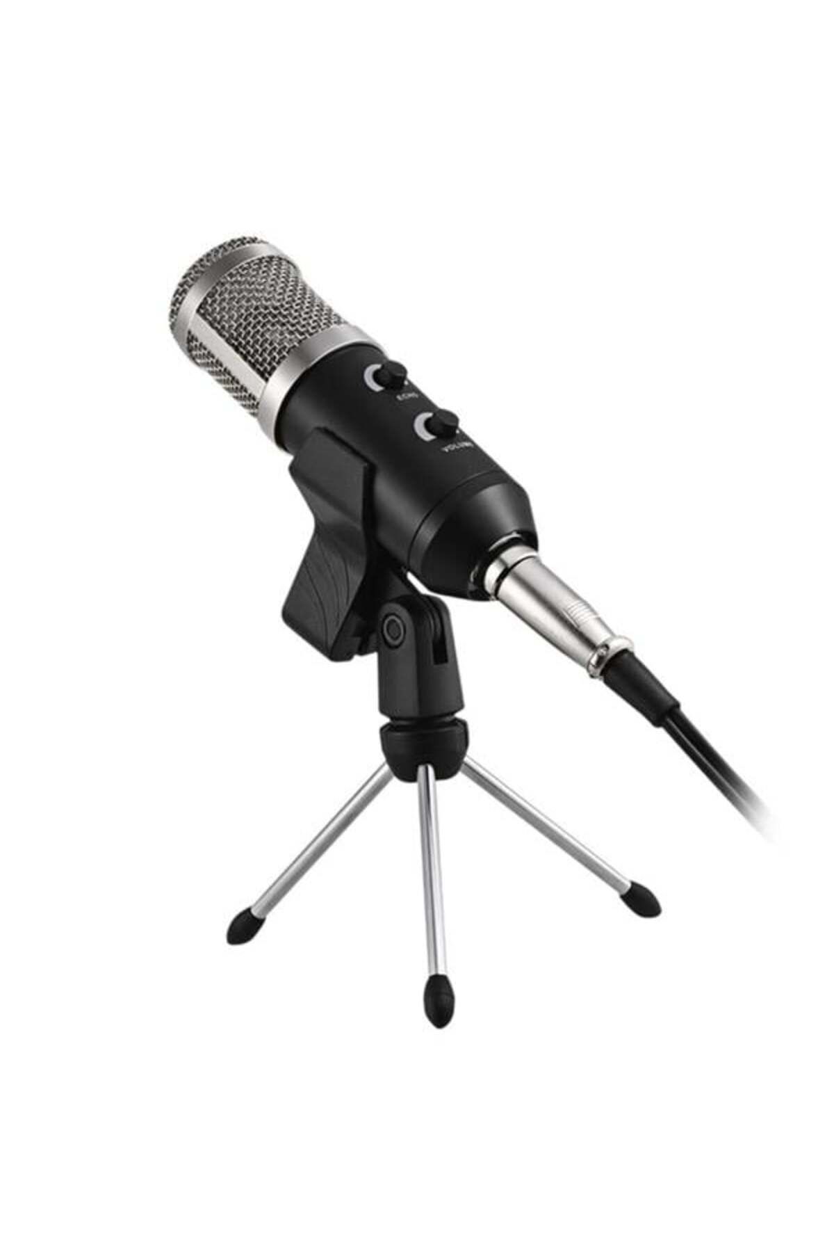 Pazarcan Haiki Hk-100 3.5Mm Masaüstü Kondenser Stüdyo Podcast Yayıncı Mikrofonu 3 Metre Kablolu
