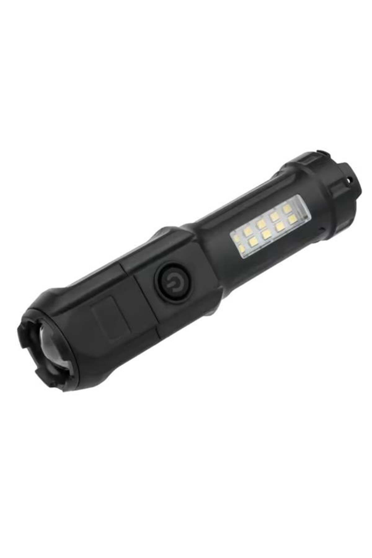 feifei 109-b Zoomlu Flash Özellikli Smd Ve Power Led’li Şarjlı Plastik Kasa El Feneri (powerbank Özellikli