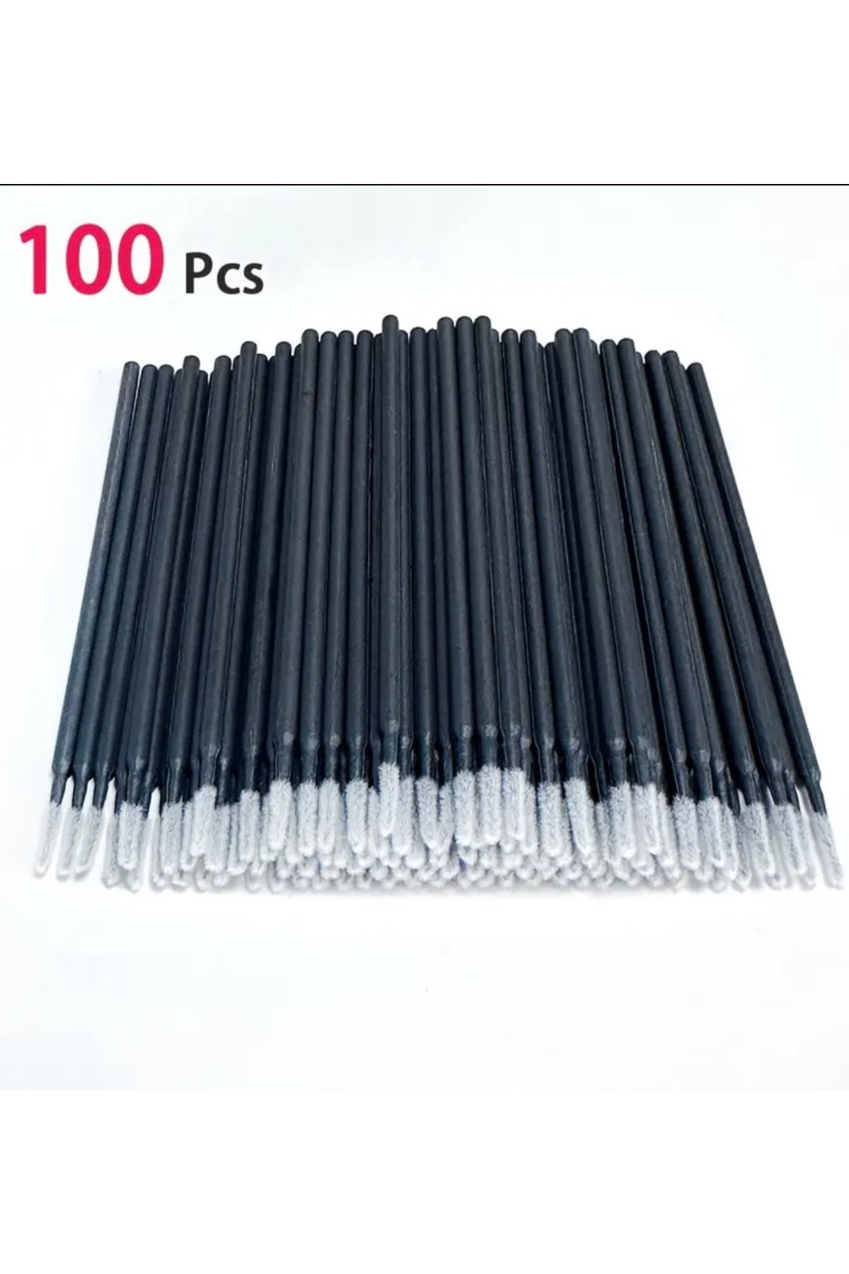 Lash Shop 100 Adet İpek kirpik/tırnak Mıcrobrush fırça geniç uçlu